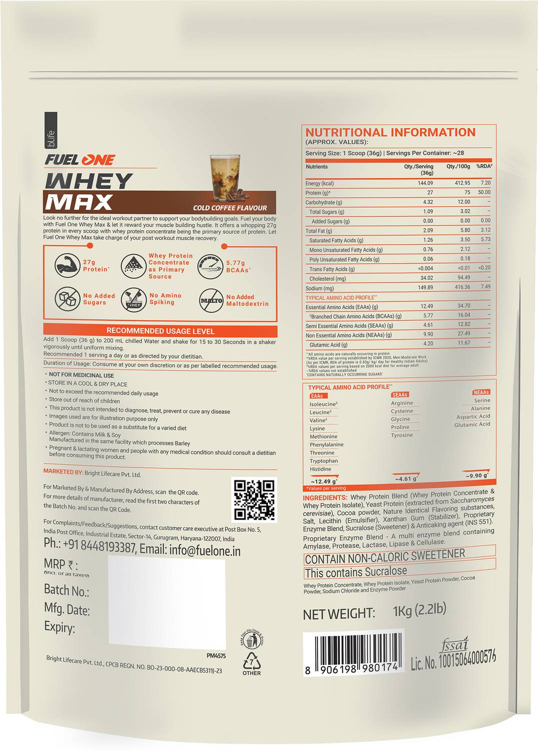 FUELONE Whey Max Protein Blend 27g - Image 5