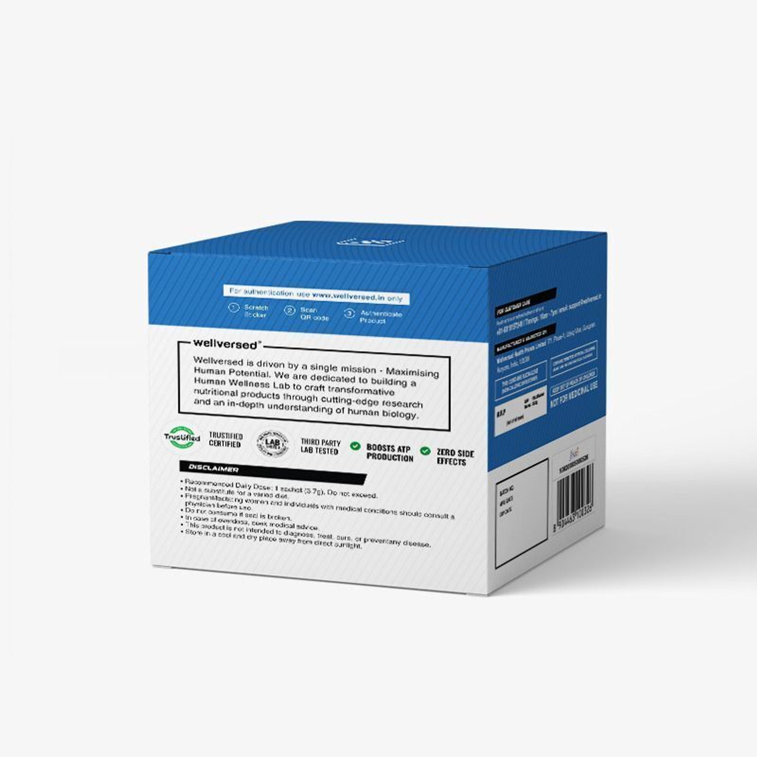 Image of Wellcore Micronized Creatine Monohydrate Sachets (Pack of 30) + Steel Shaker (700ml) | Creatine