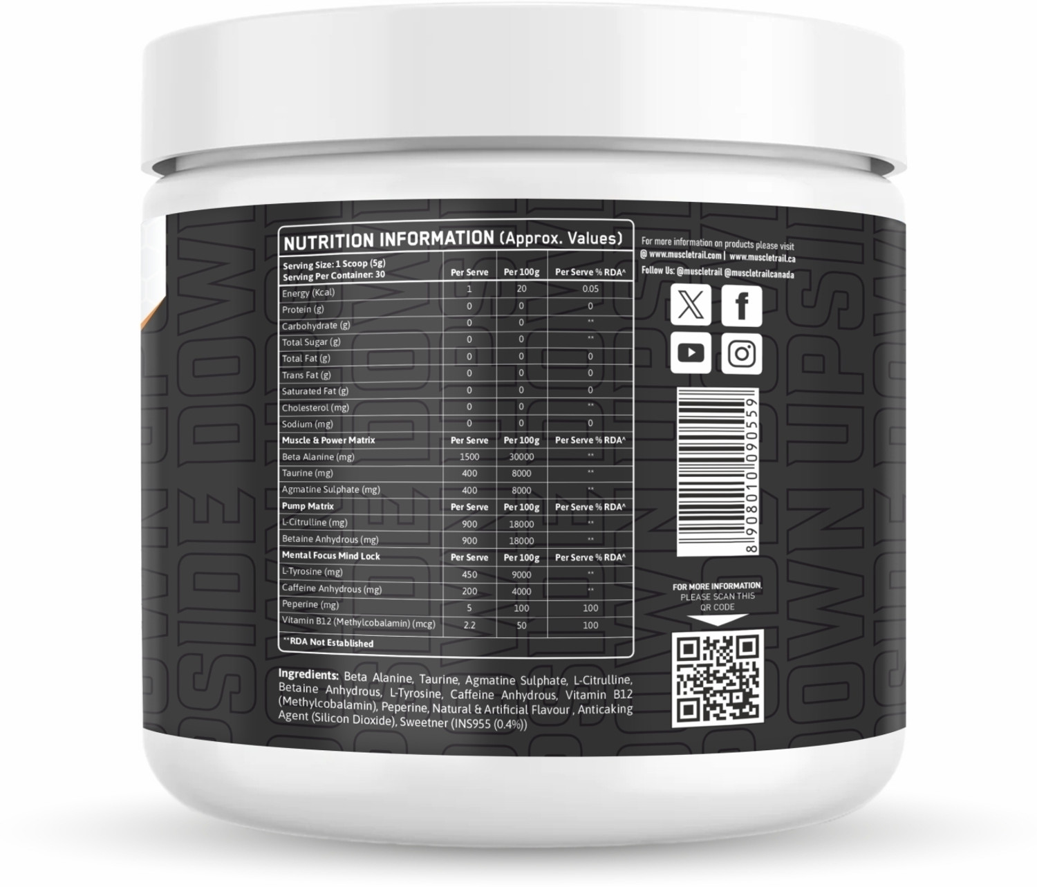 Image of Muscle Trail Upside Down Pre Workout
