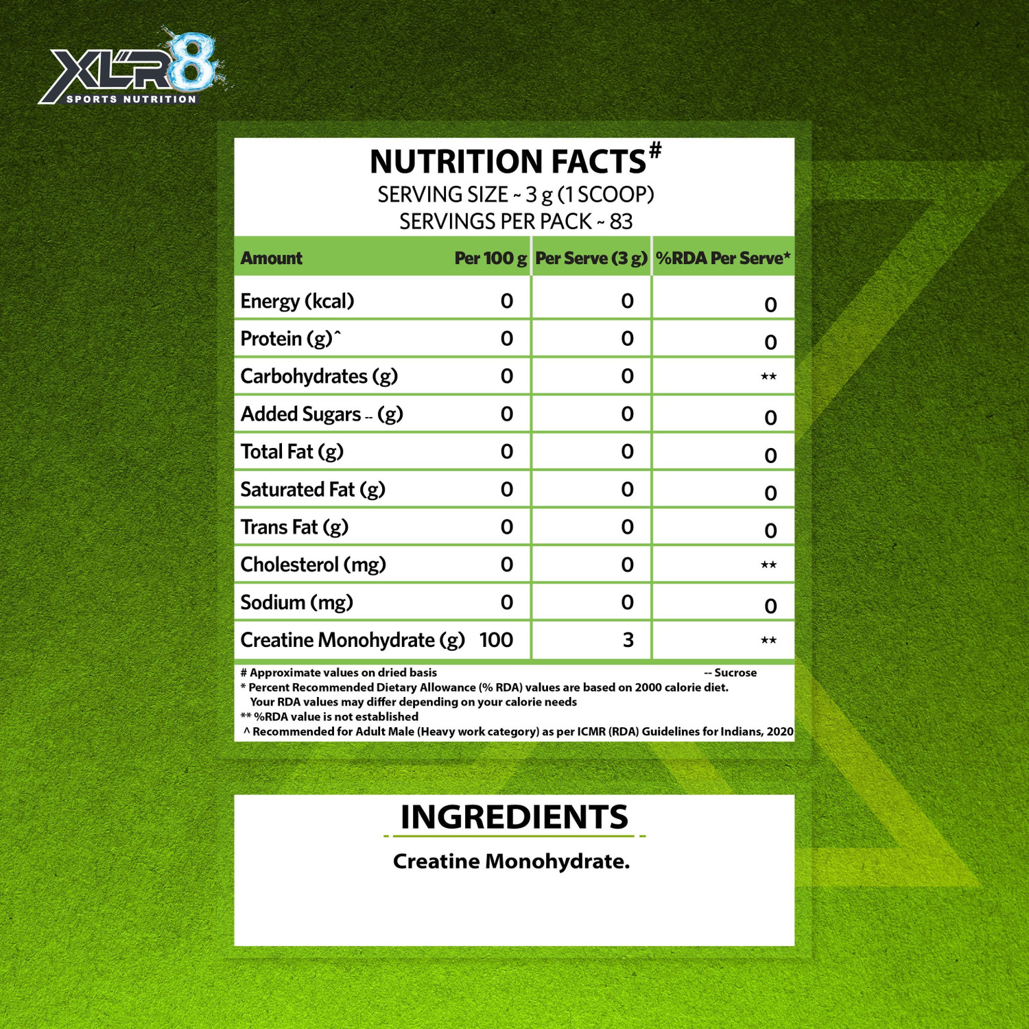 Image of XLR8 Creatine Monohydrate Powder Creatine