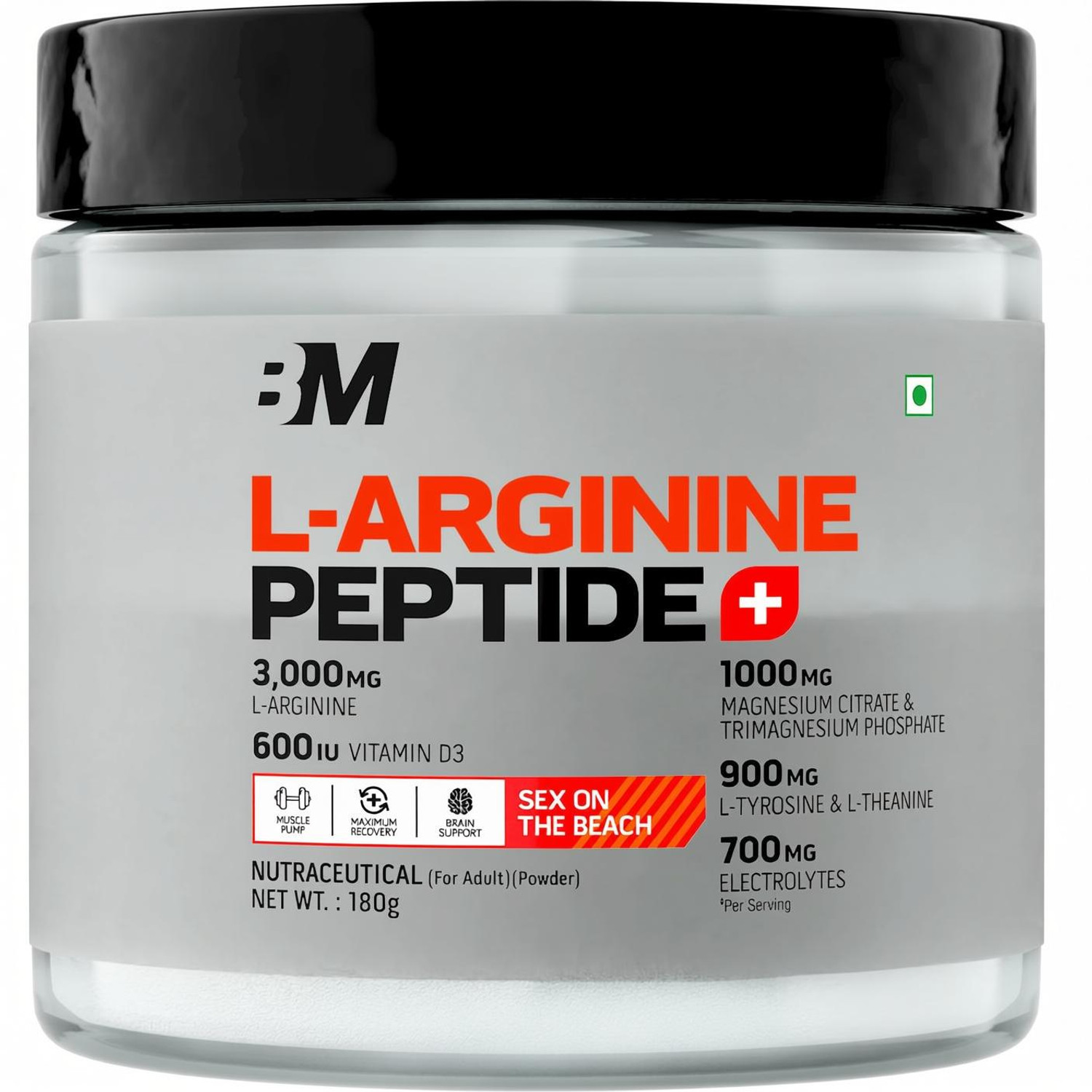 BIGMUSCLES NUTRITION L- Arginine + Peptides | Arginine Powder with ...