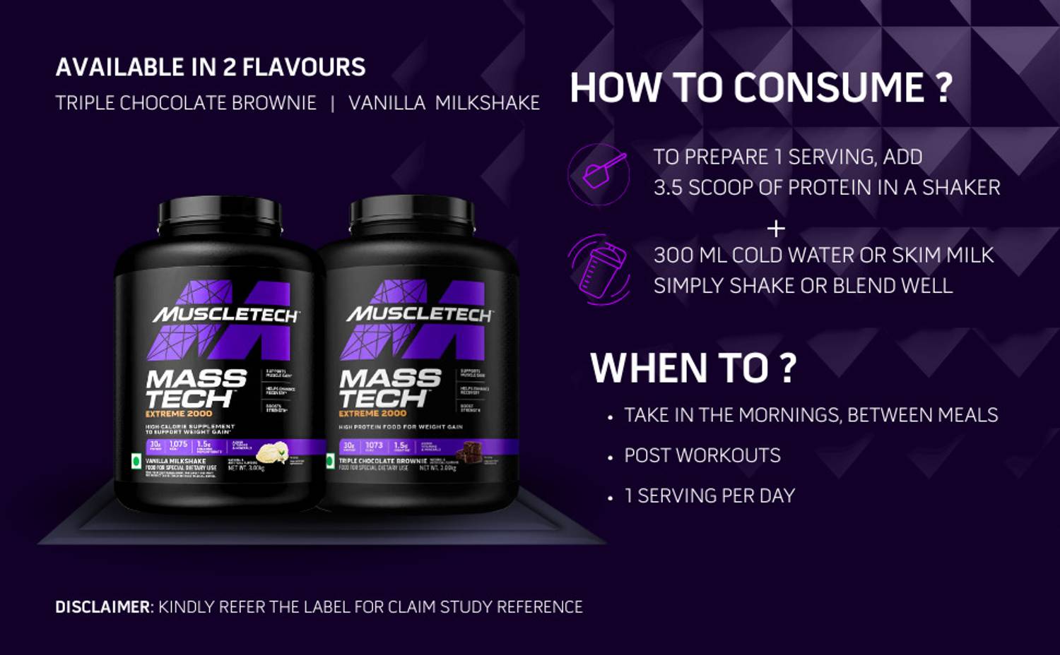 Muscletech MassTech Extreme 2000 3kg - Image 5