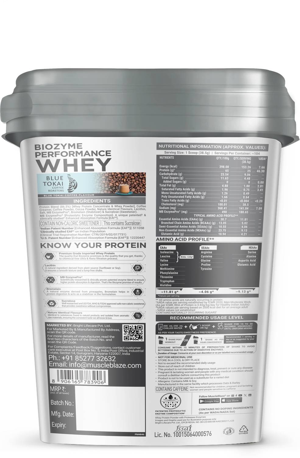 MUSCLEBLAZE Biozyme 25g Protein Powder - Image 5