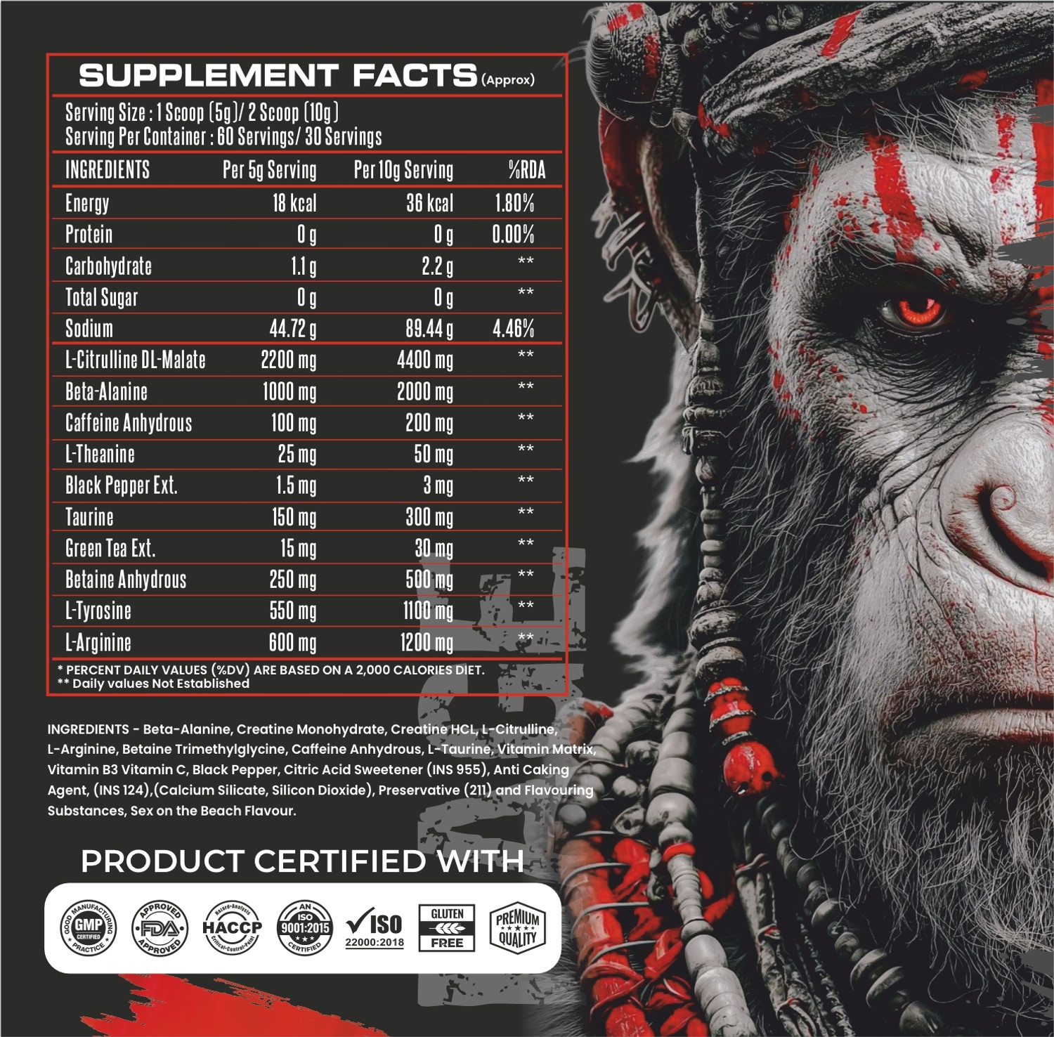 Image of BIONIK NUTRITION Warrior Zone Preworkout |For Pump, Focus, Energy, Strength & Endurance Pre Workout