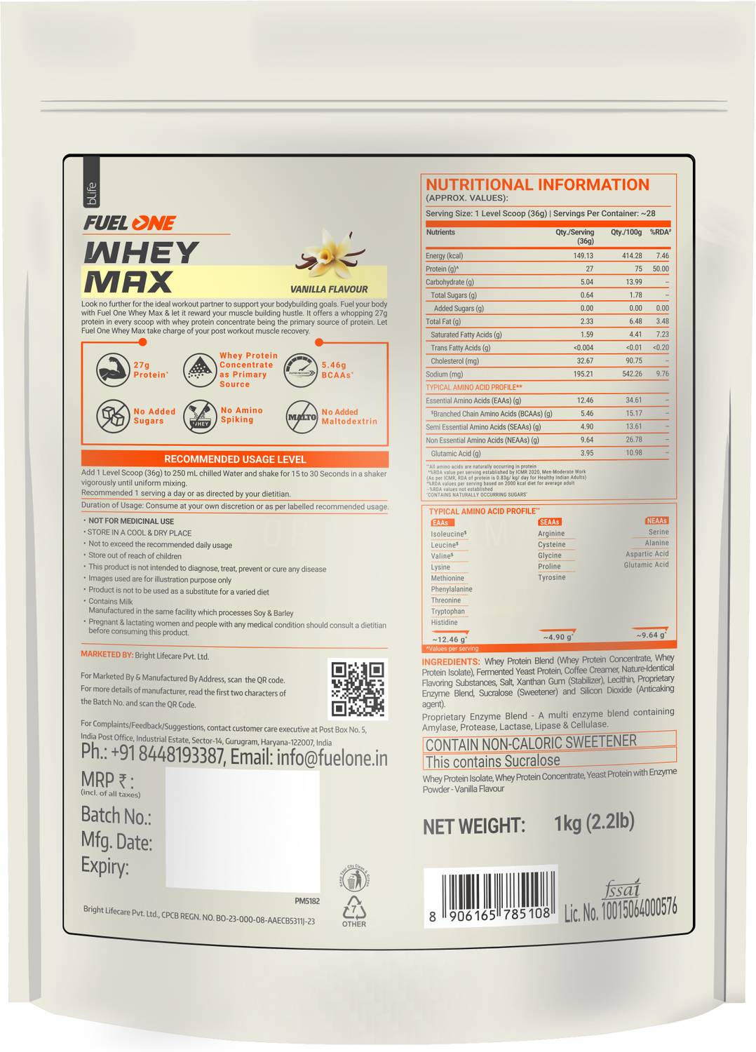 FUELONE Whey Max Protein Blend 27g - Image 5