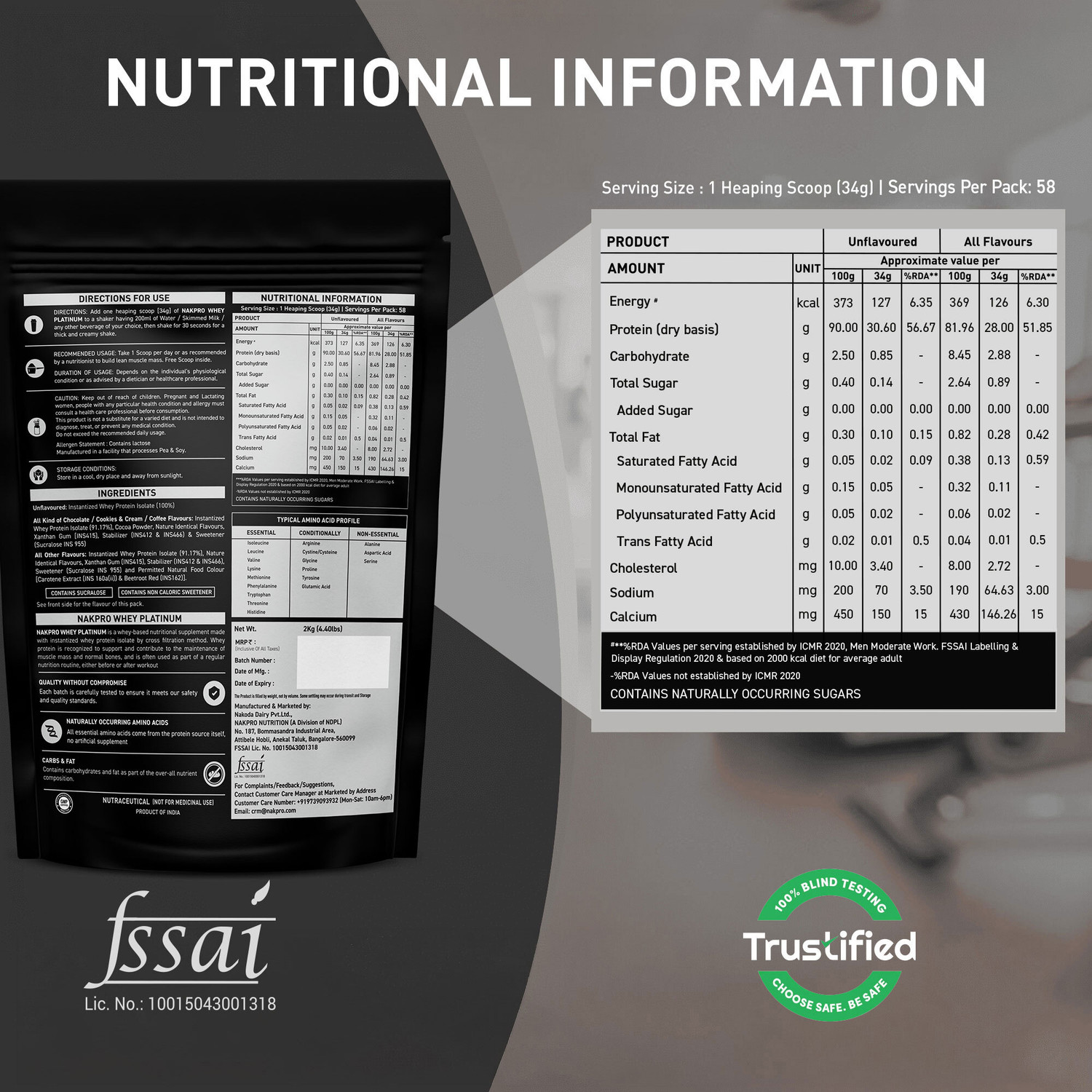 Image of Nakpro PLATINUM 100% Whey Protein Isolate Supplement Powder Whey Protein