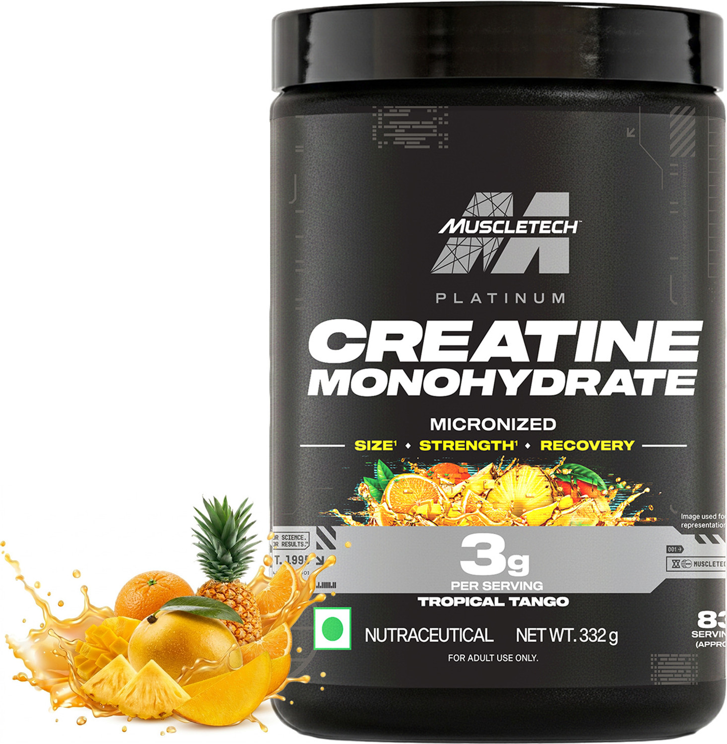 Image of Muscletech Platinum Creatine Monohydrate Micronized Powder | 3 g Creatine per Serving Creatine