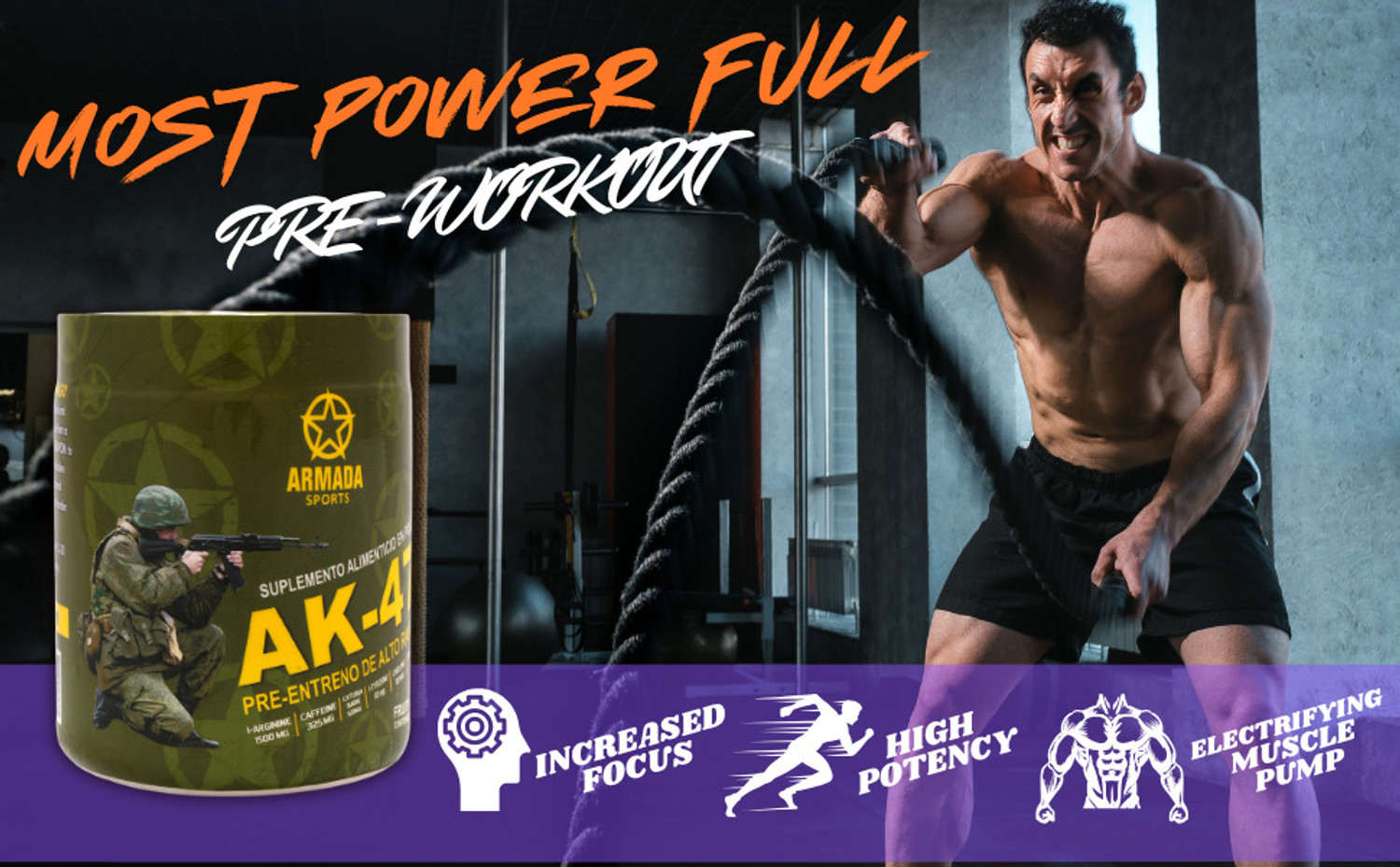 Image of Armada Sports AK-47 Preworkout Enhance mental Focus, Strength, Stemina Pre Workout