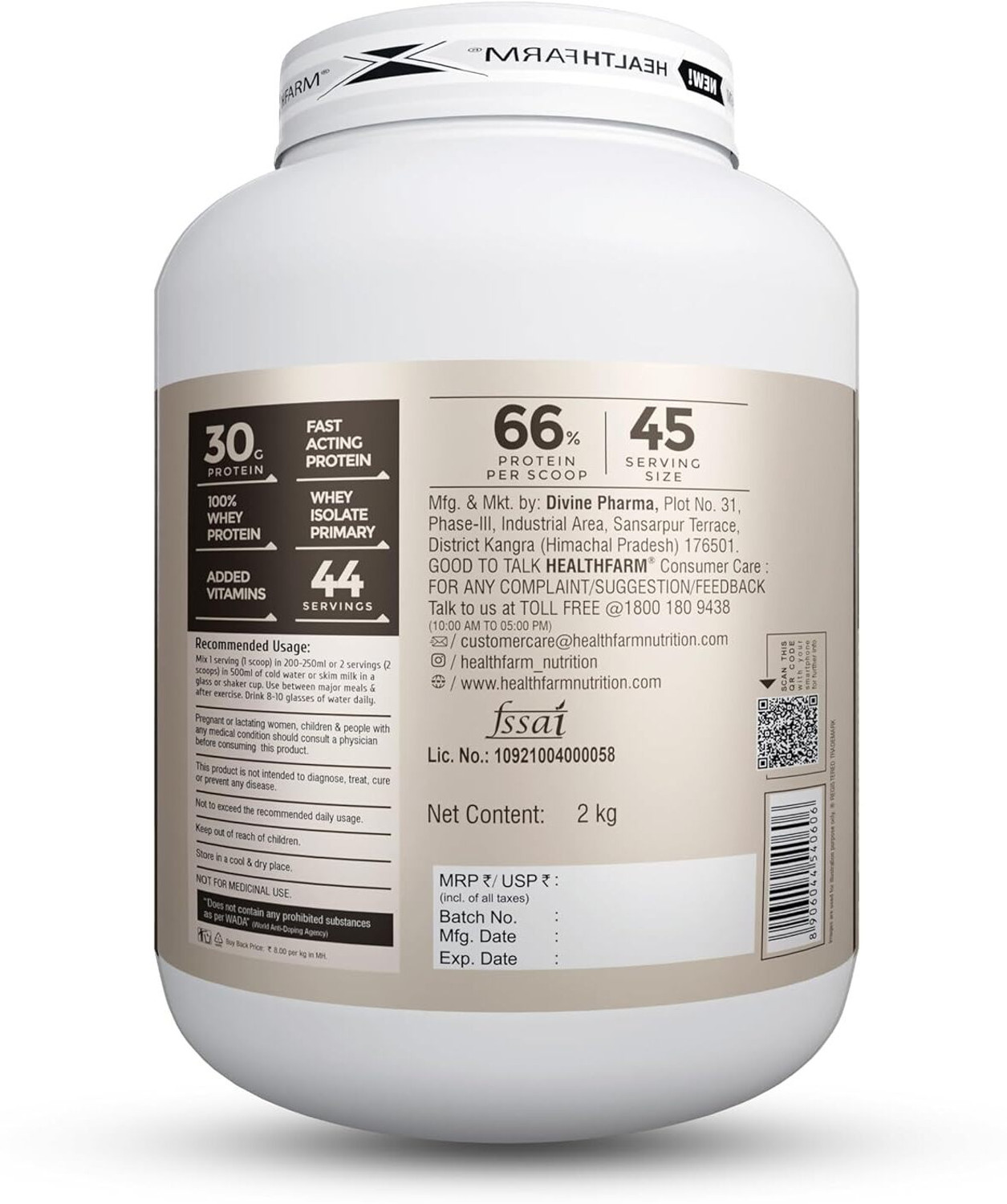 Image of HEALTHFARM Nitro Fusion Whey Isolate Protein Whey Protein