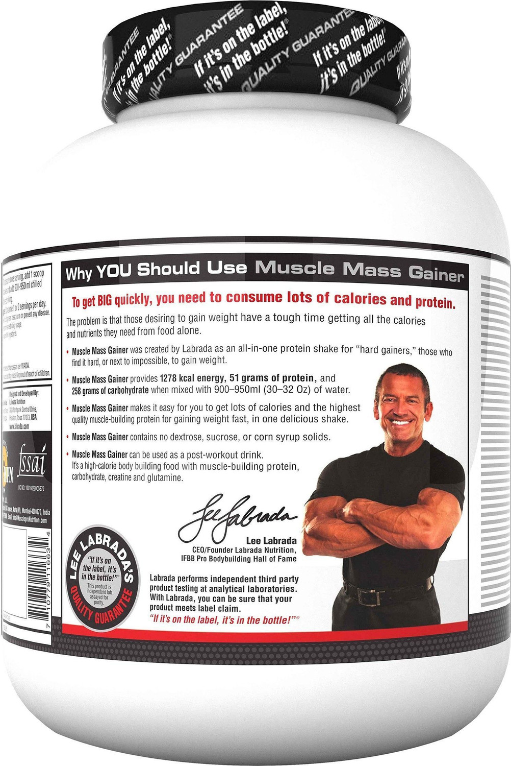 Image of Labrada Muscle Mass Gainer Chocolate Hazelnut| Weight Gainer with Protein|9 Servings Weight Gainers /Mass Gainers