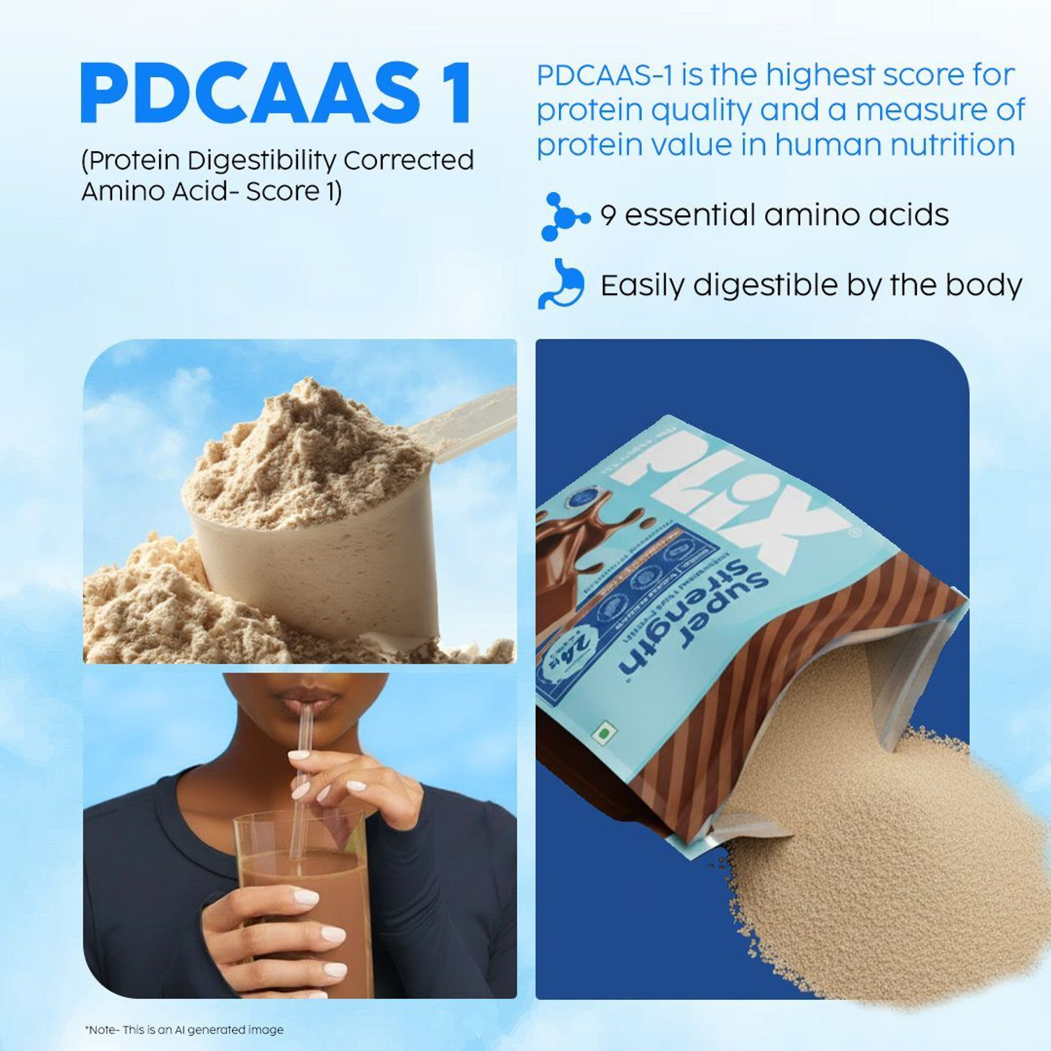 Image of The Plant Fix Plix Super Strength Fermented Yeast Protein | Yeast Protein Powder Plant-Based Protein
