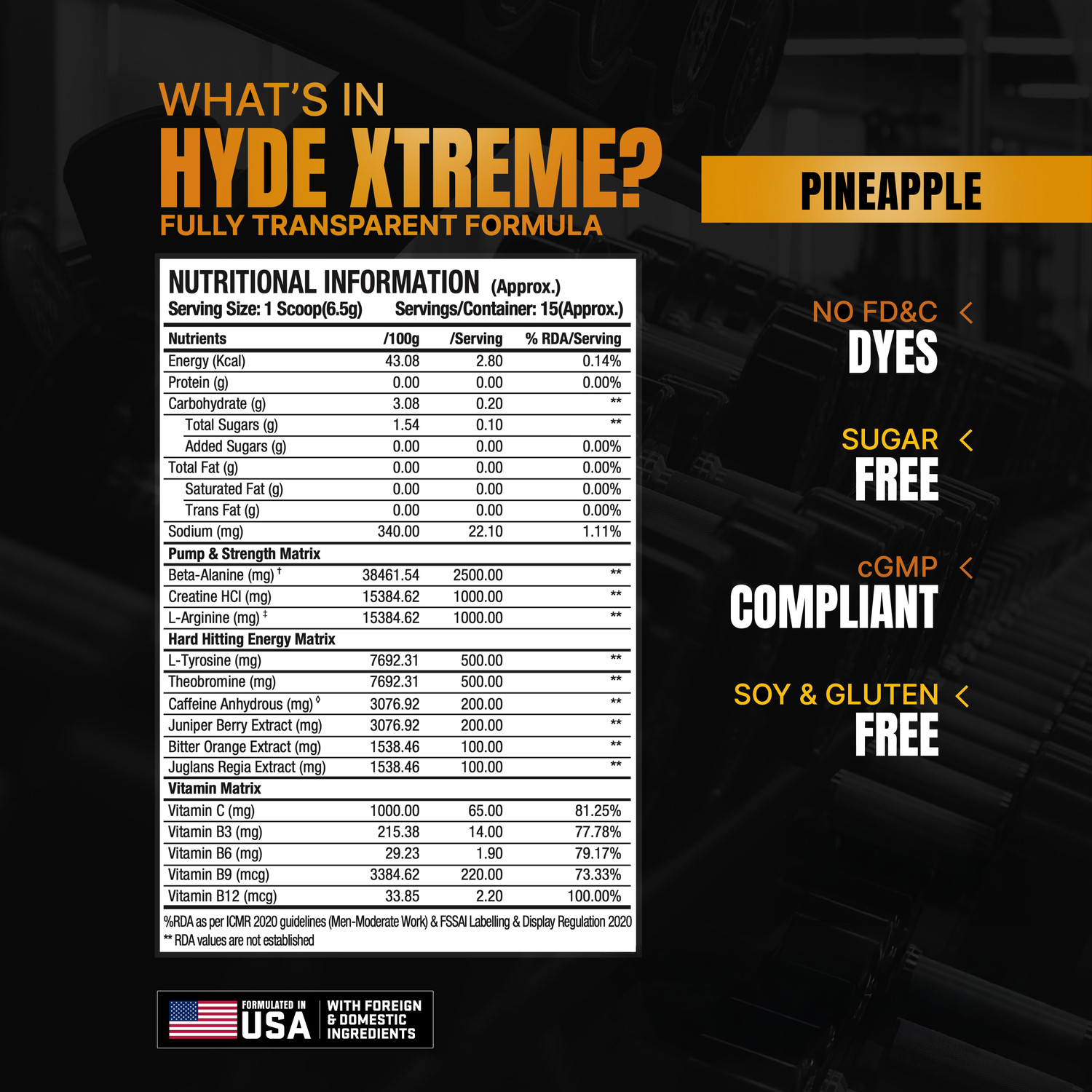Image of PROSUPPS Hyde Xtreme 30 servings Pre Workout