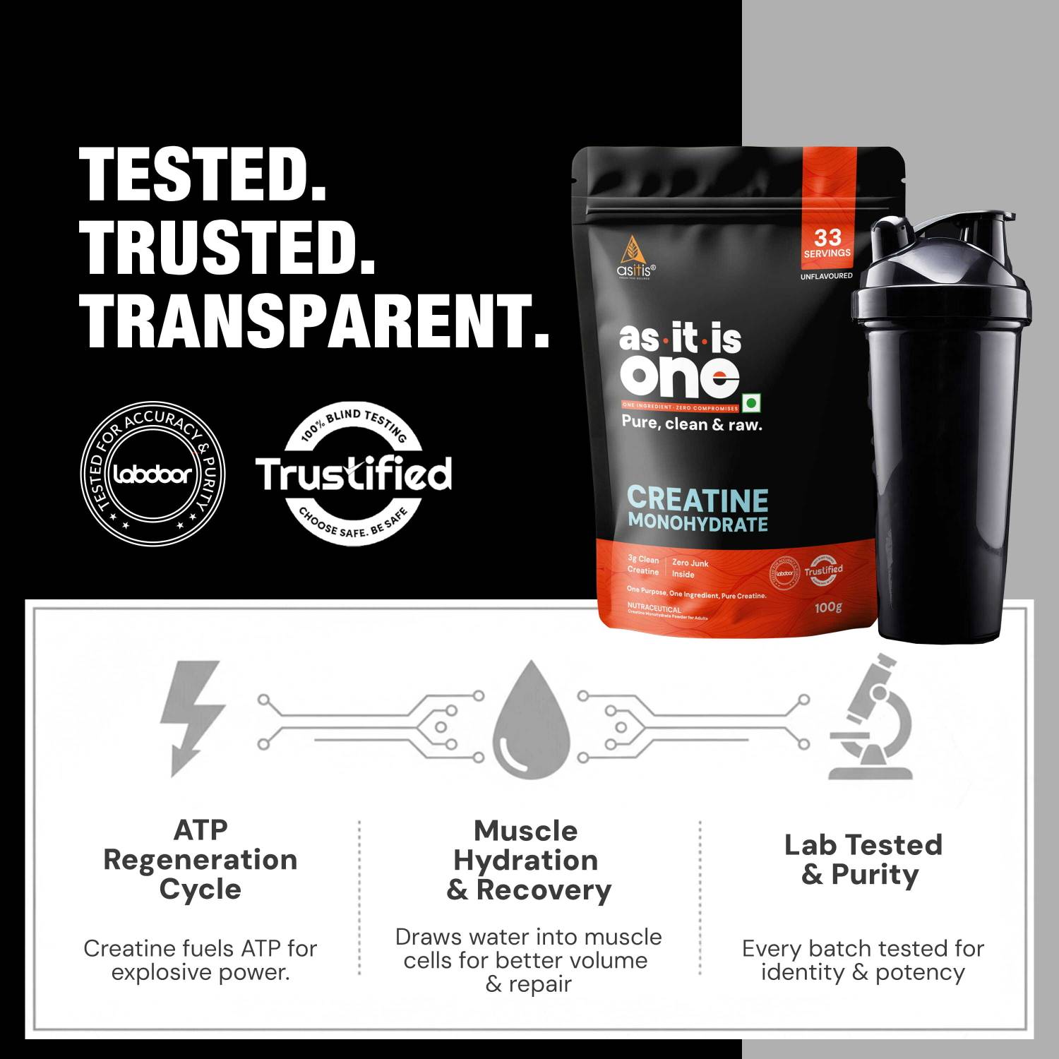 AS-IT-IS Nutrition One Monohydrate Creatine 100 g - Image 4