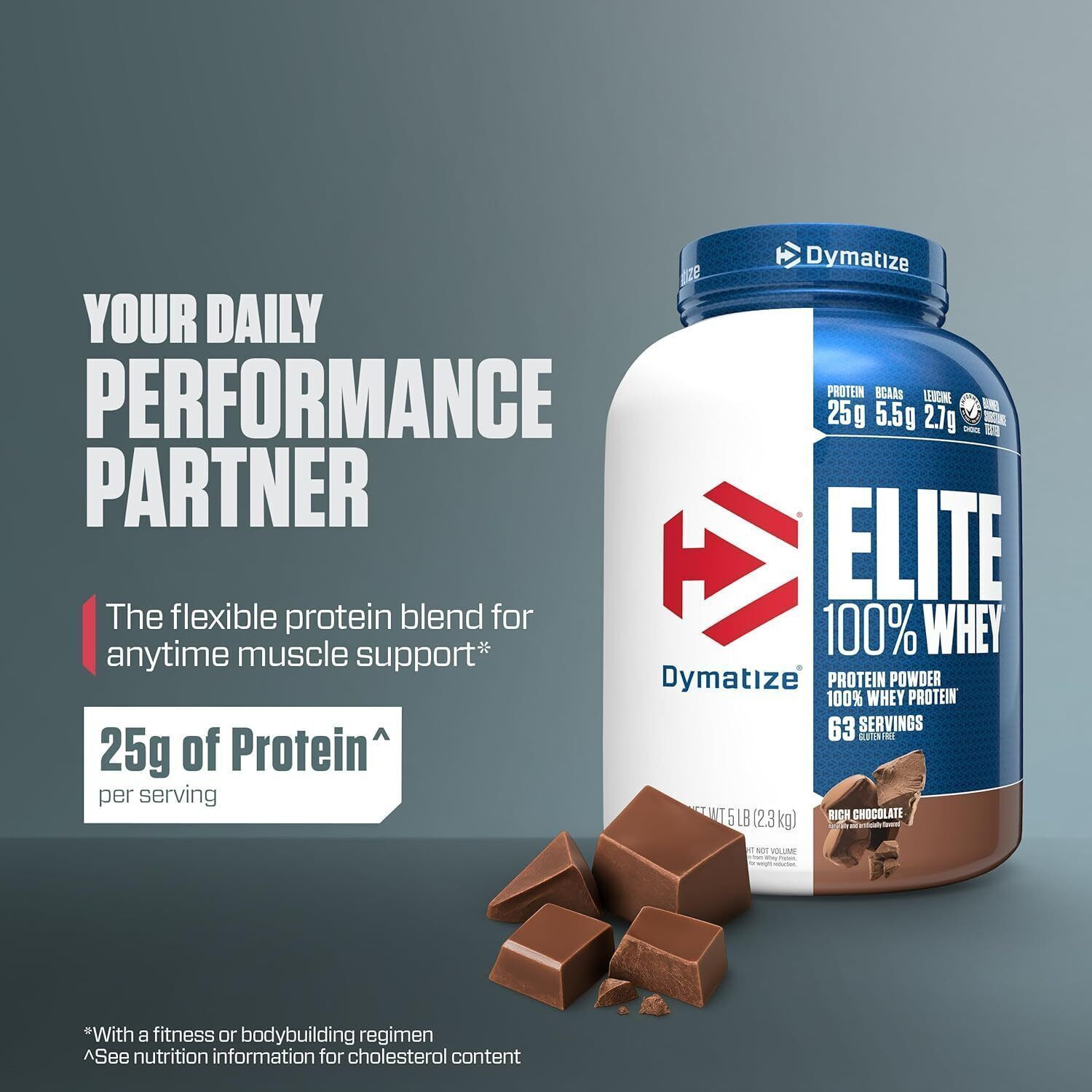 Image of DYMATIZE Elite 100% Whey Protein - Rich Chocolate - 5LB Whey Protein