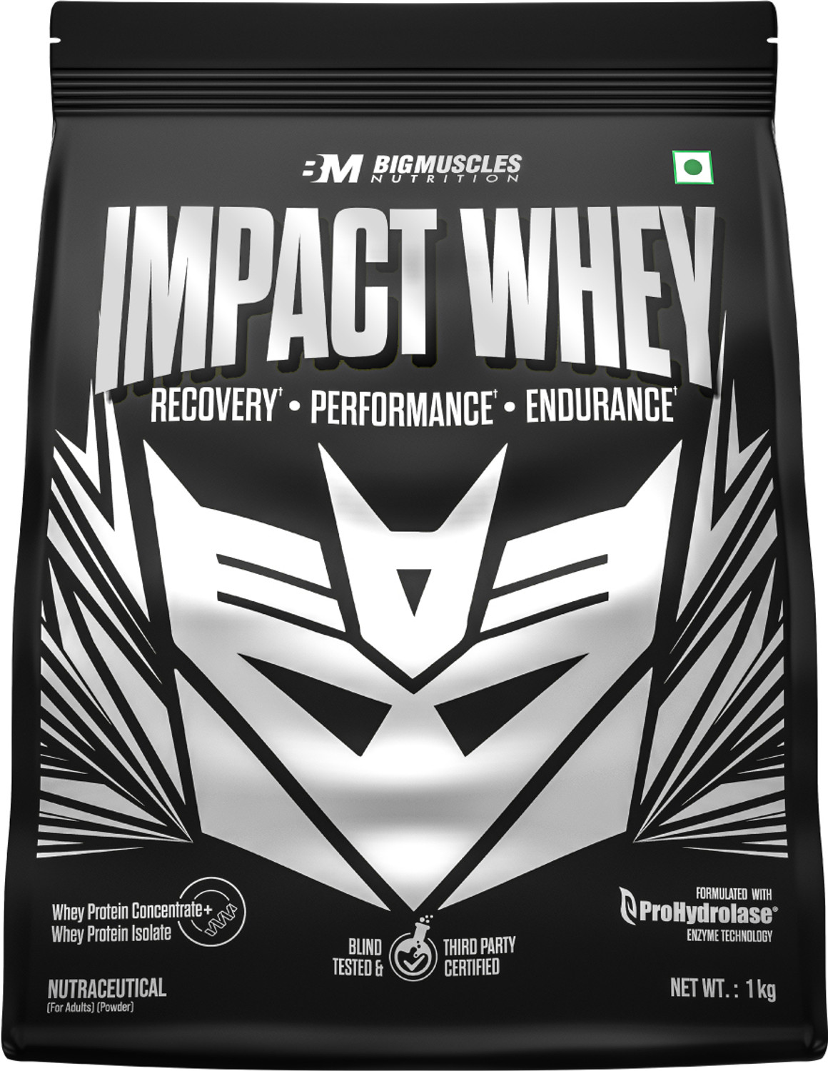 Image of BIGMUSCLES NUTRITION Impact Whey Protein | Isolate + Concentrate Protein Powder | ProHydrolase Tech. Whey Protein