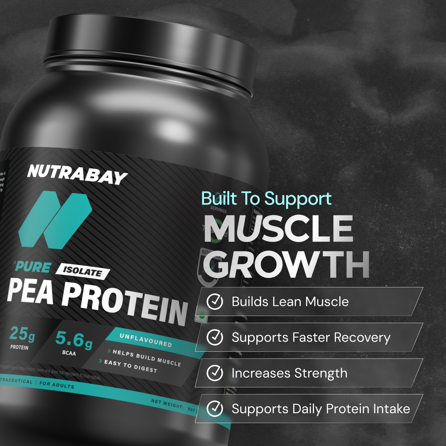 Image of Nutrabay Pure 100% Pea Isolate Plant-Based Protein