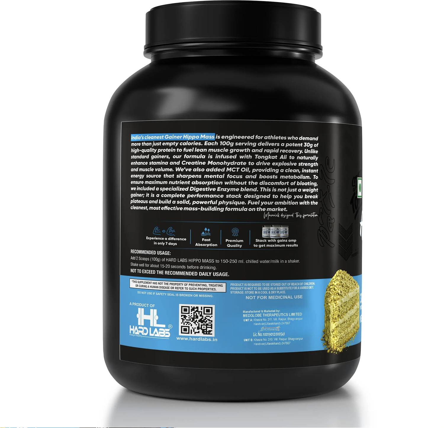 HARD LABS HIPPO MASS GAINER PISTACHIO CAKE - Image 3