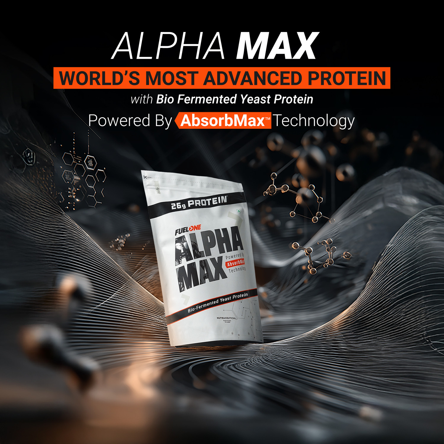 Image of FUELONE Alpha Max Protein Blend | 26g Protein Per Scoop | 5.28g BCAA,3.23g Glutamic Acid Whey Protein