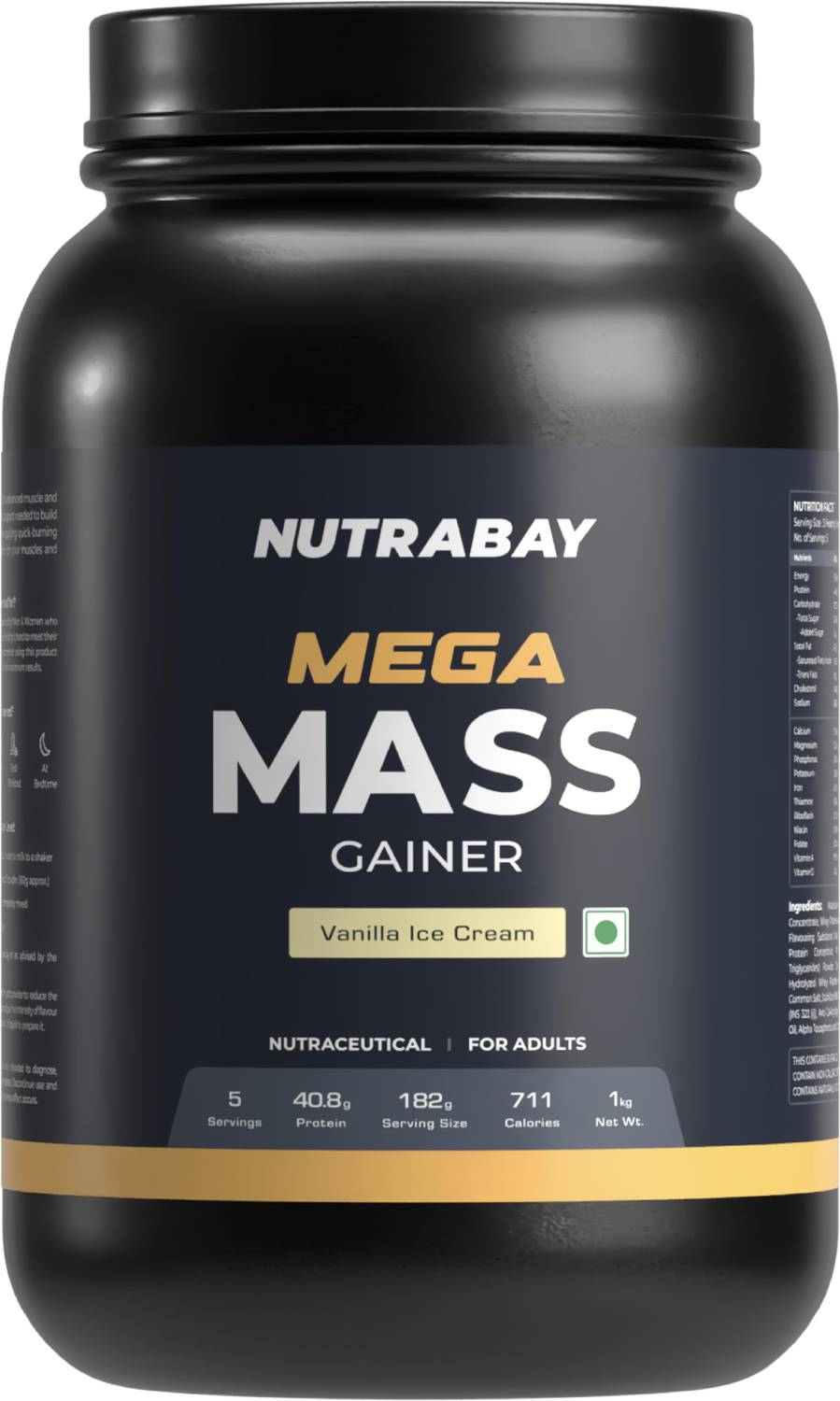 Nutrabay Gold Mega Mass Weight Gainer - Image 1