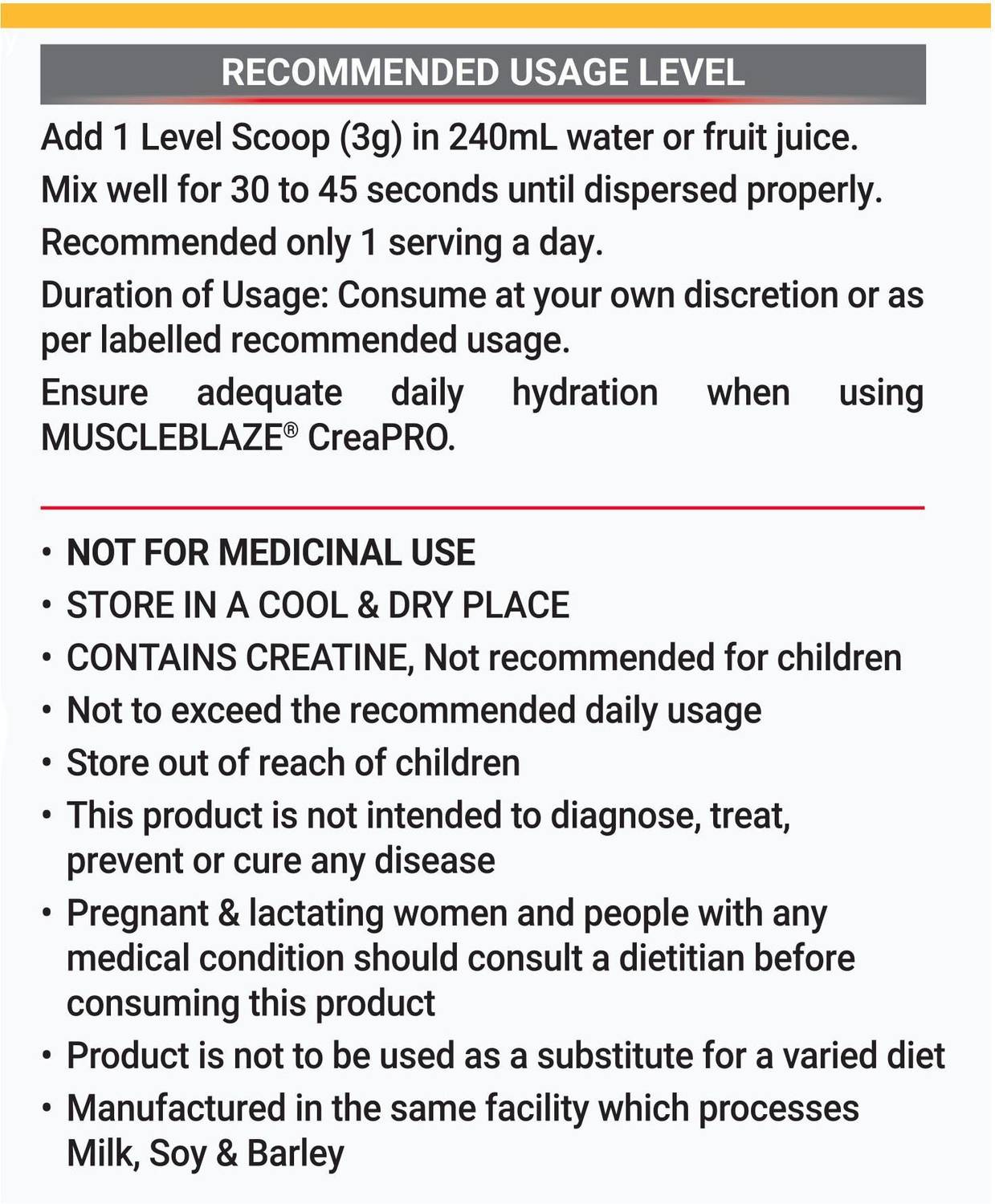 MUSCLEBLAZE CreaPRO Creatine Monohydrate Powder 250g - Image 5