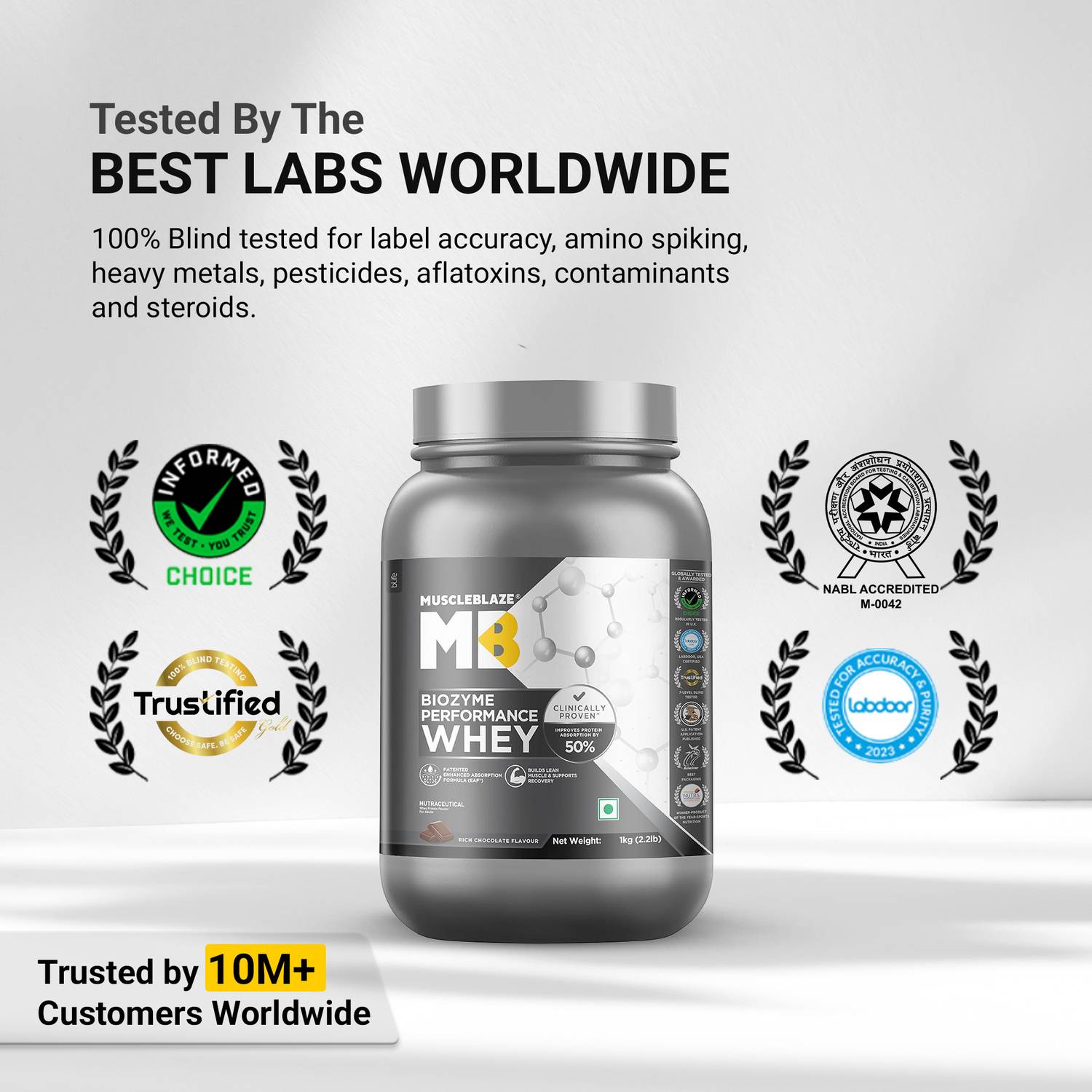 MUSCLEBLAZE Biozyme Performance Whey Protein 1 kg - Image 3