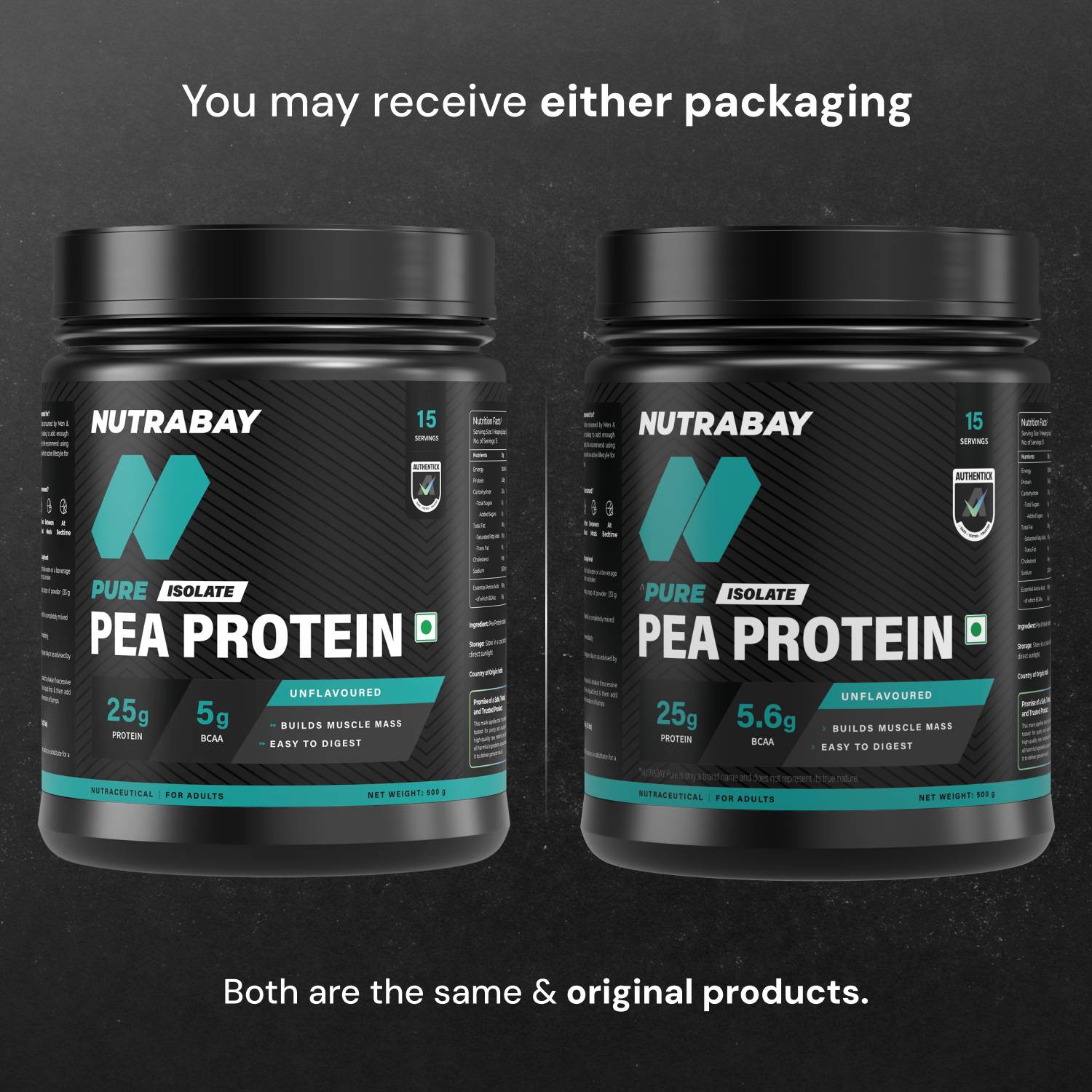 Nutrabay Pure 100% Pea Isolate - 500 g - Image 2