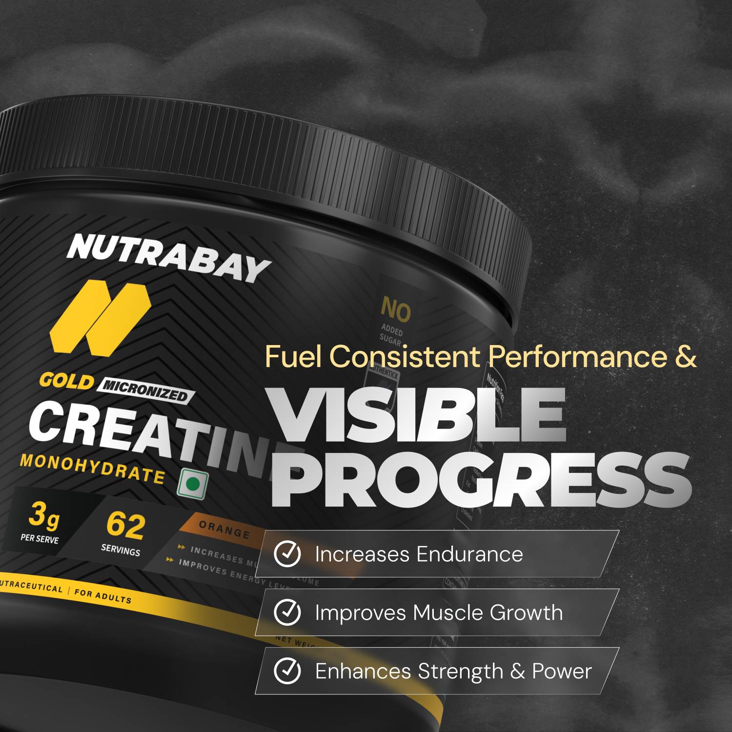 Nutrabay Gold Micronized Creatine Monohydrate, Flavoured - Image 4