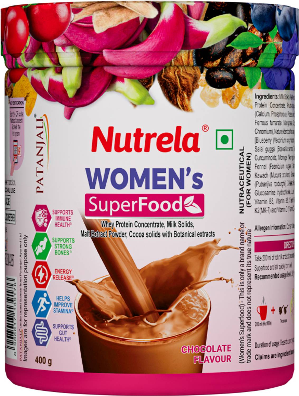PATANJALI Women's SuperFood Nutrition Drink (400 g, Chocolate Mal