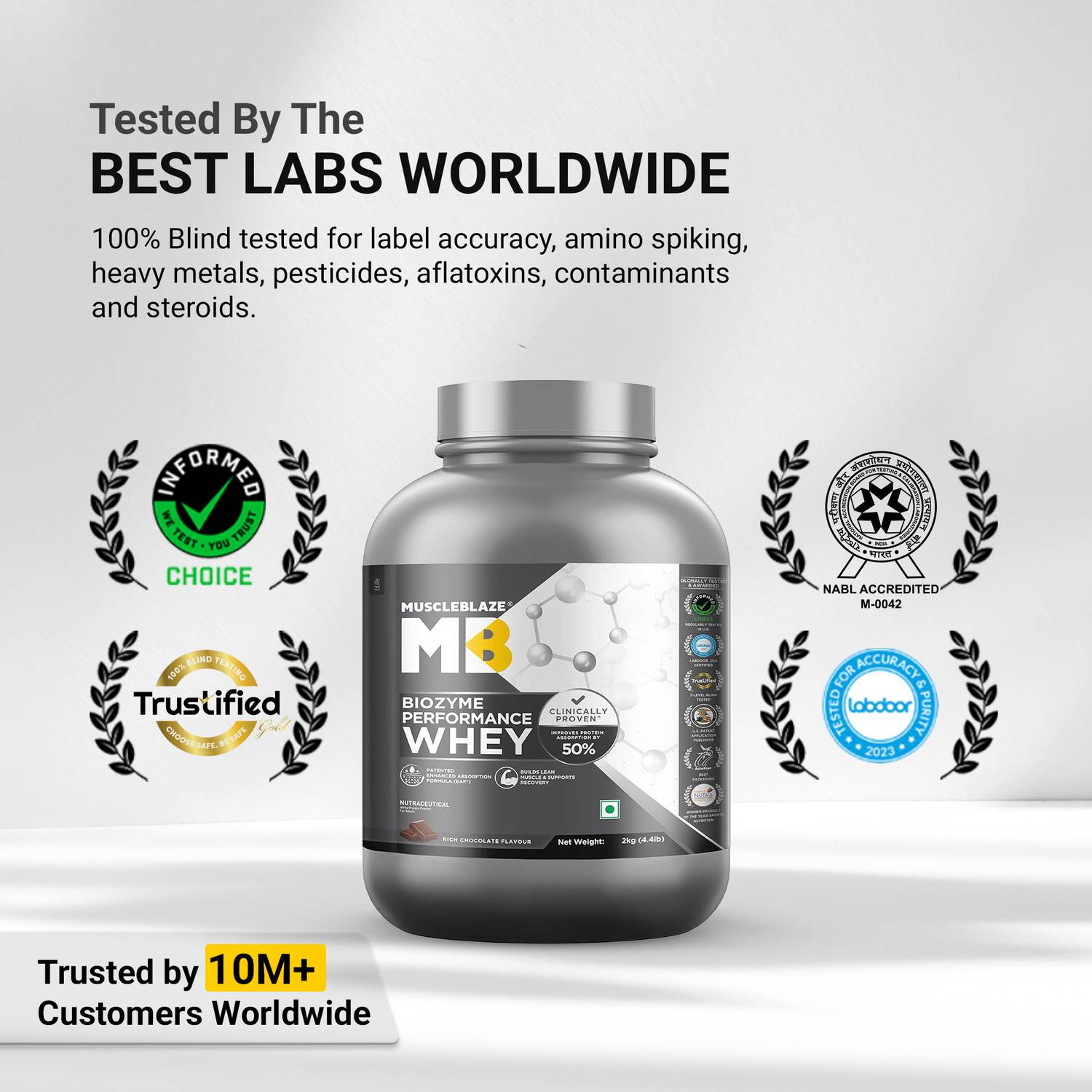 MUSCLEBLAZE Biozyme Performance Whey Protein, 25g - Image 3