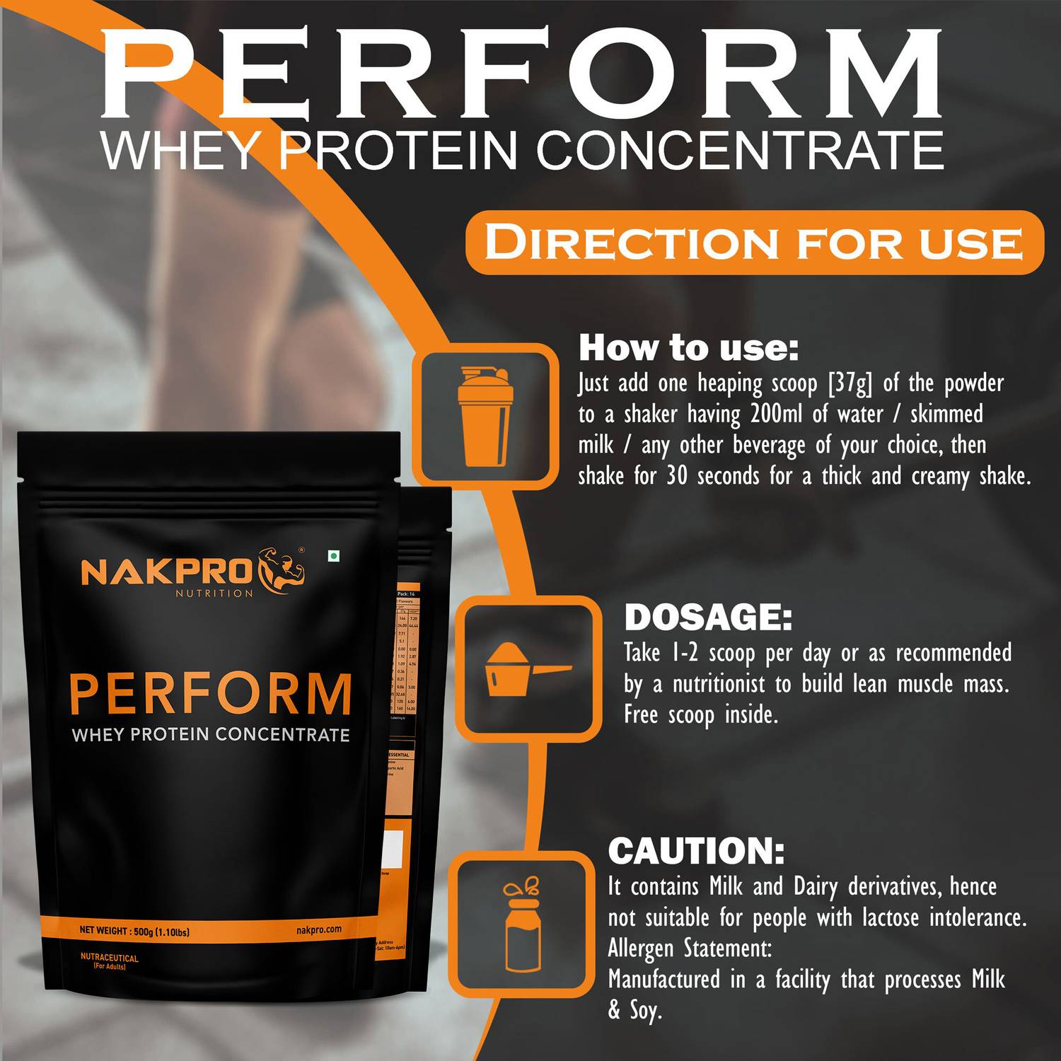Nakpro PERFORM Whey Protein 500g - Image 5