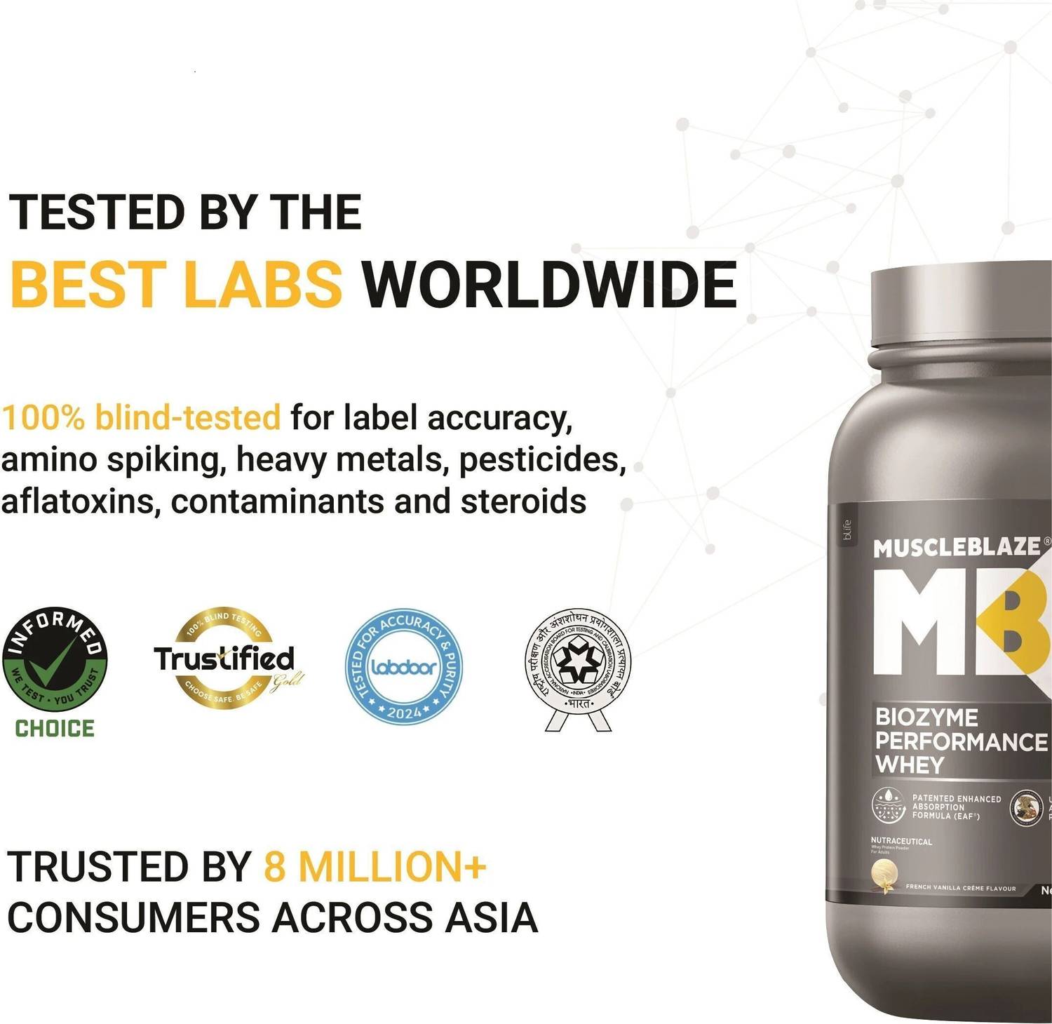 MUSCLEBLAZE Biozyme Performance Whey Protein Powder, 25g - Image 4