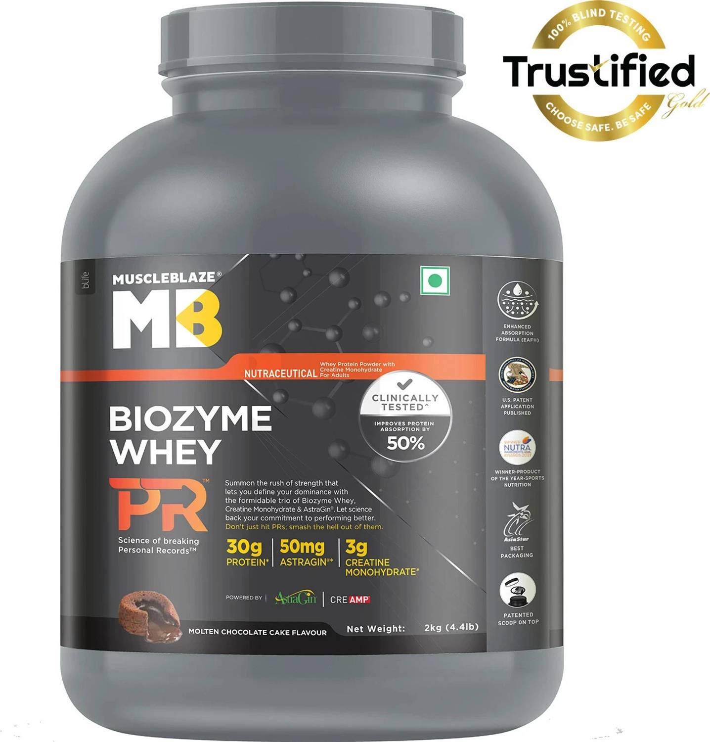 MUSCLEBLAZE Biozyme Whey PR with Creatine & AstraGin