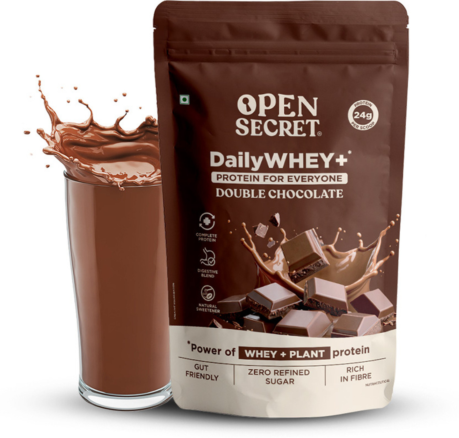 Image of OPEN SECRET India's 1st Whey+ Protein Powder - Complete Protein with Whey and Plant Protein Blends