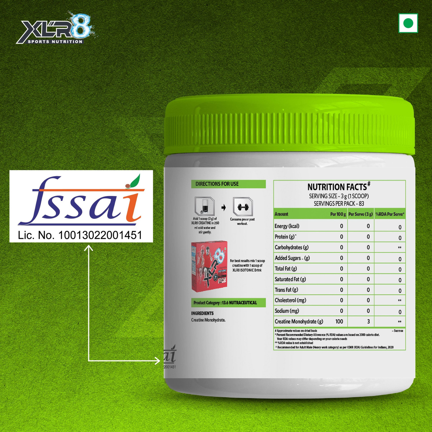 Image of XLR8 Creatine Monohydrate Powder Creatine