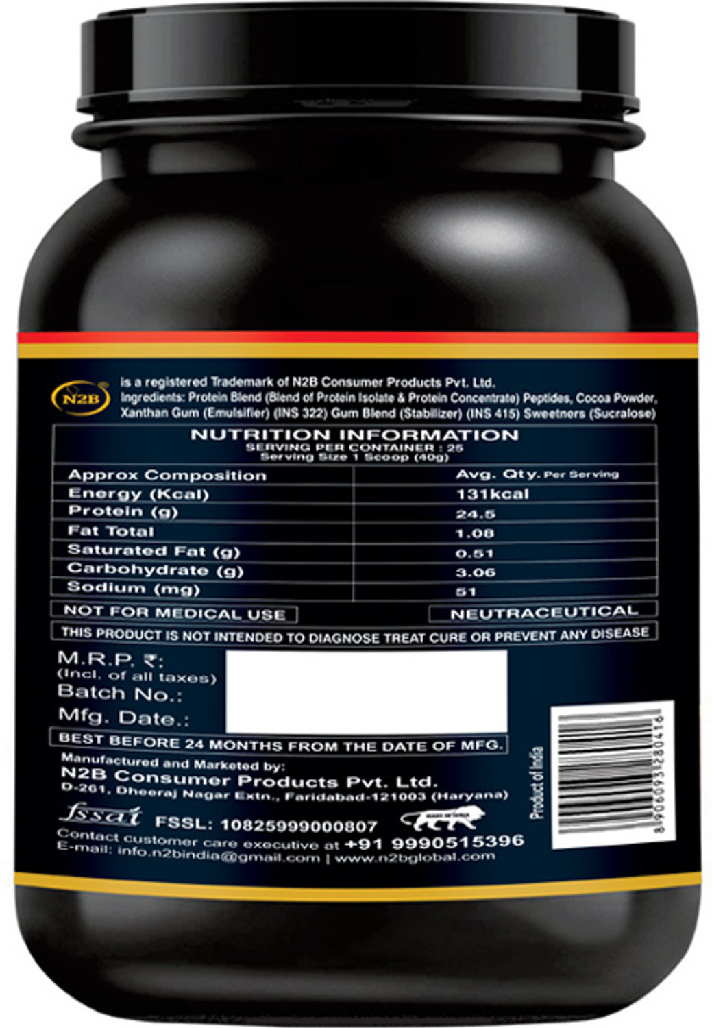 Image of N2B Whey Gold Protein Supplement Powder Weight Gainers /Mass Gainers