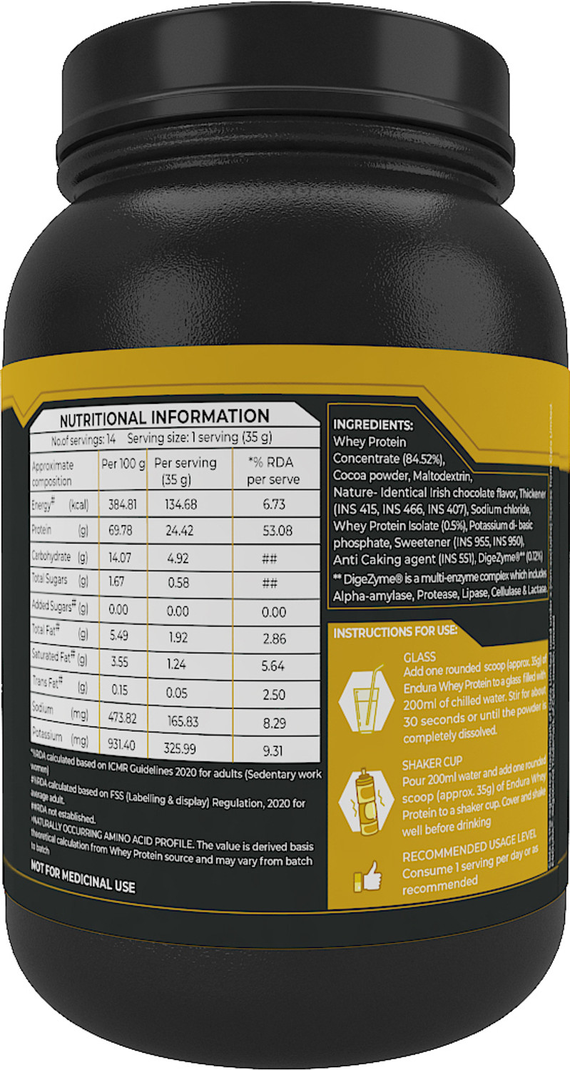 Image of Endura Gym Whey Protein | 24g Protein | For Muscle Recovery | Increase Lean Mass Whey Protein