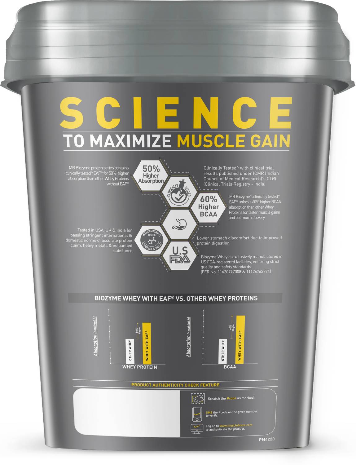 MUSCLEBLAZE Biozyme Performance Whey Protein, 25g - Image 5