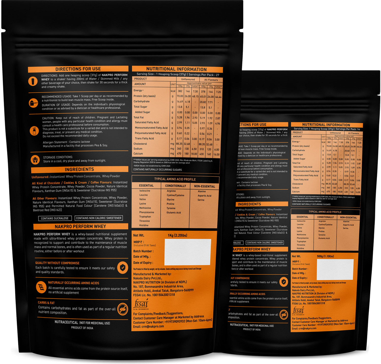Image of Nakpro Perform Whey Protein Concentrate | 24g Protein | Trustified Certifiied | Whey Protein