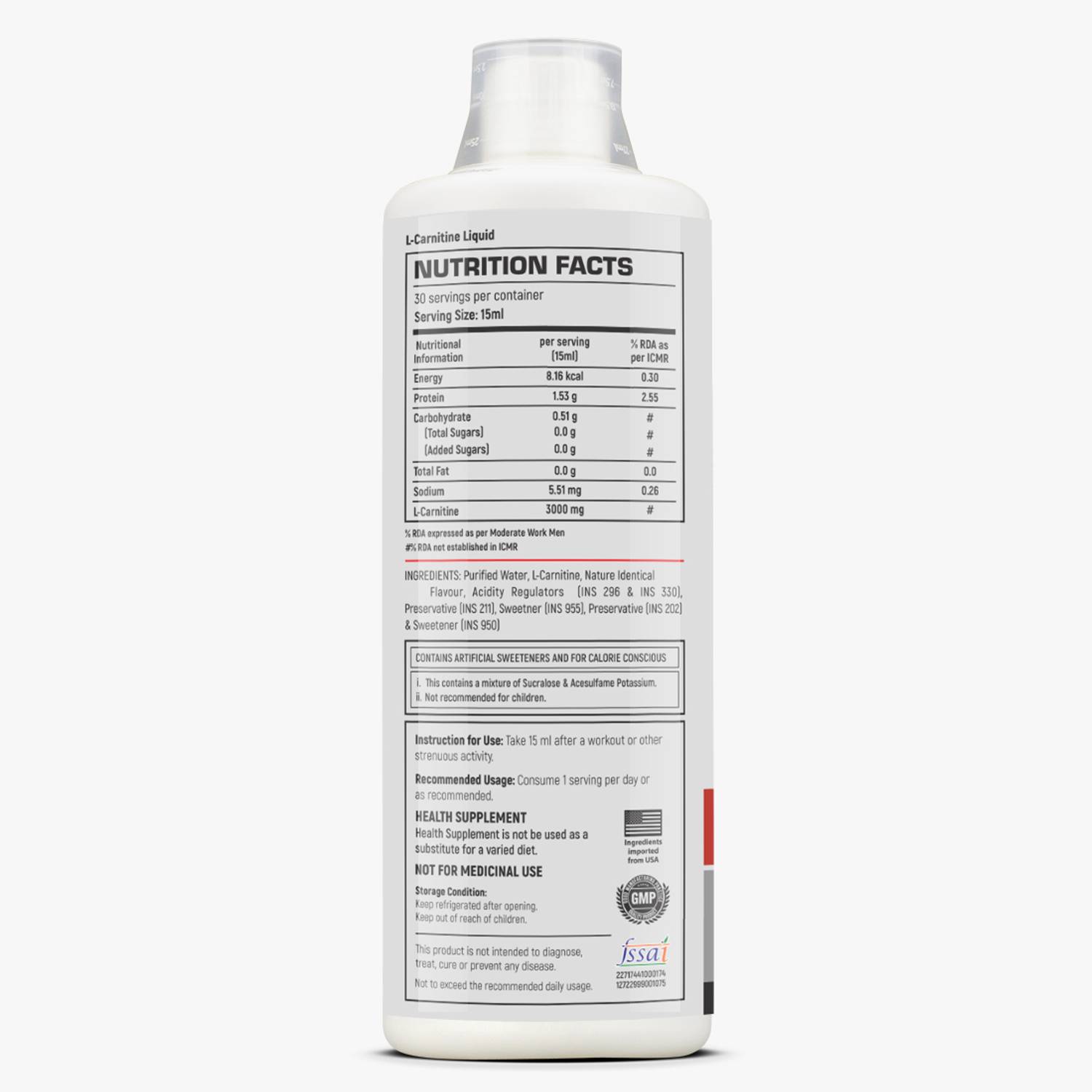 Nutrition Planet Liquid L-Carnitine 3000, Triple Strength, Cola [450ml, 30  Servings] Pre Workout Price in India