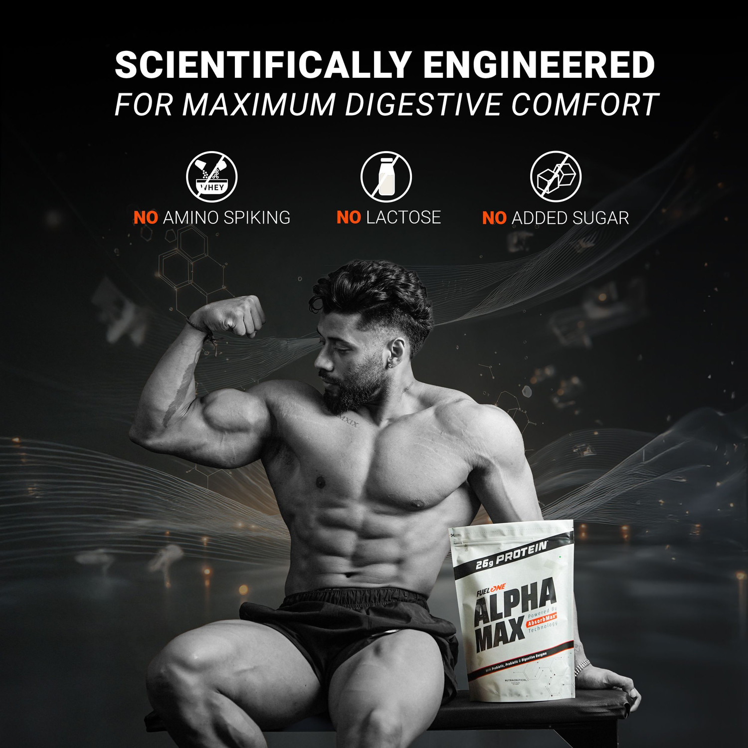 Image of FUELONE Alpha Max Protein Powder | 26g Protein Per Scoop Whey Protein