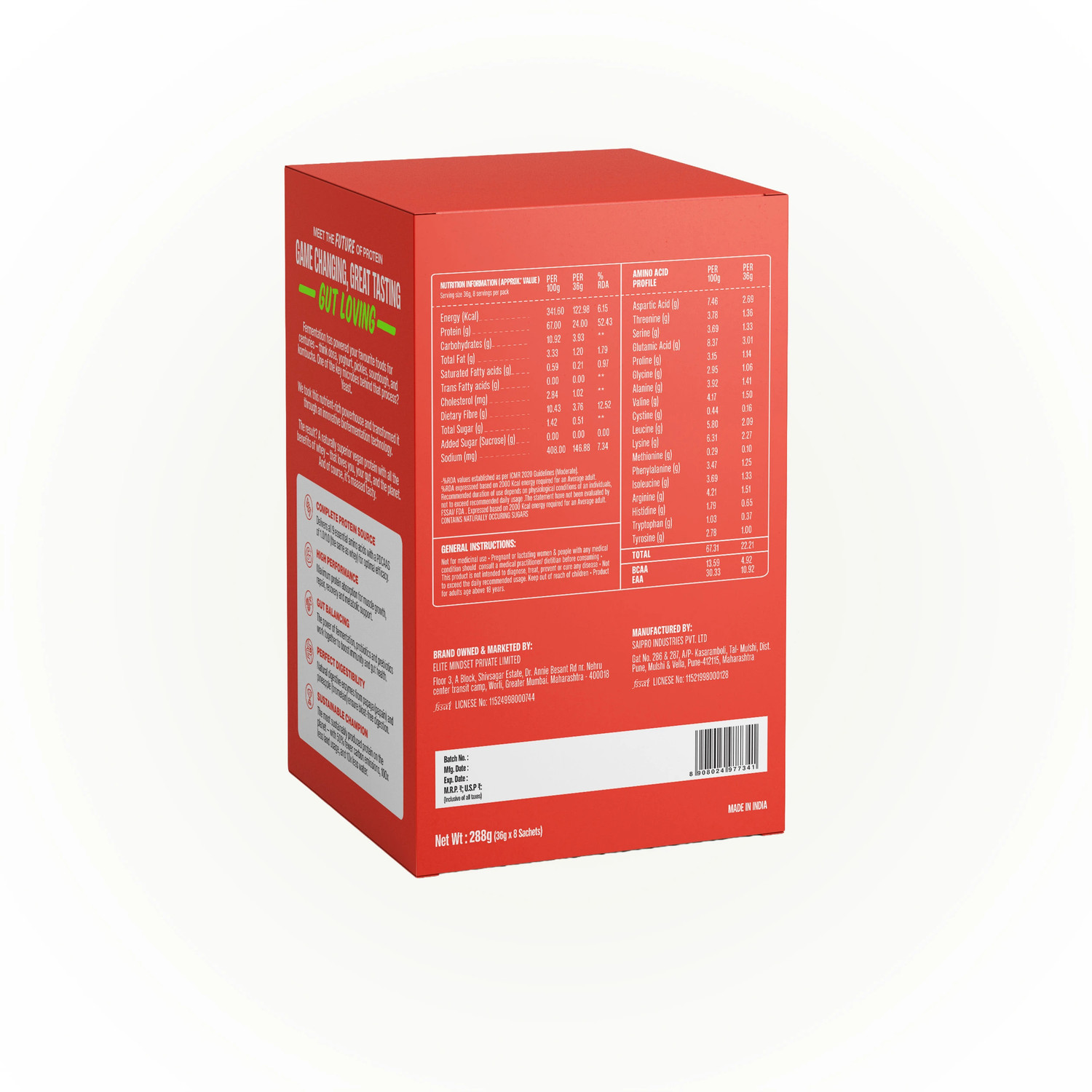 Image of SUPERYOU Pro Fermented Yeast Protein(Pack of 8)|24g Protein|Coffee 288g Plant-Based Protein