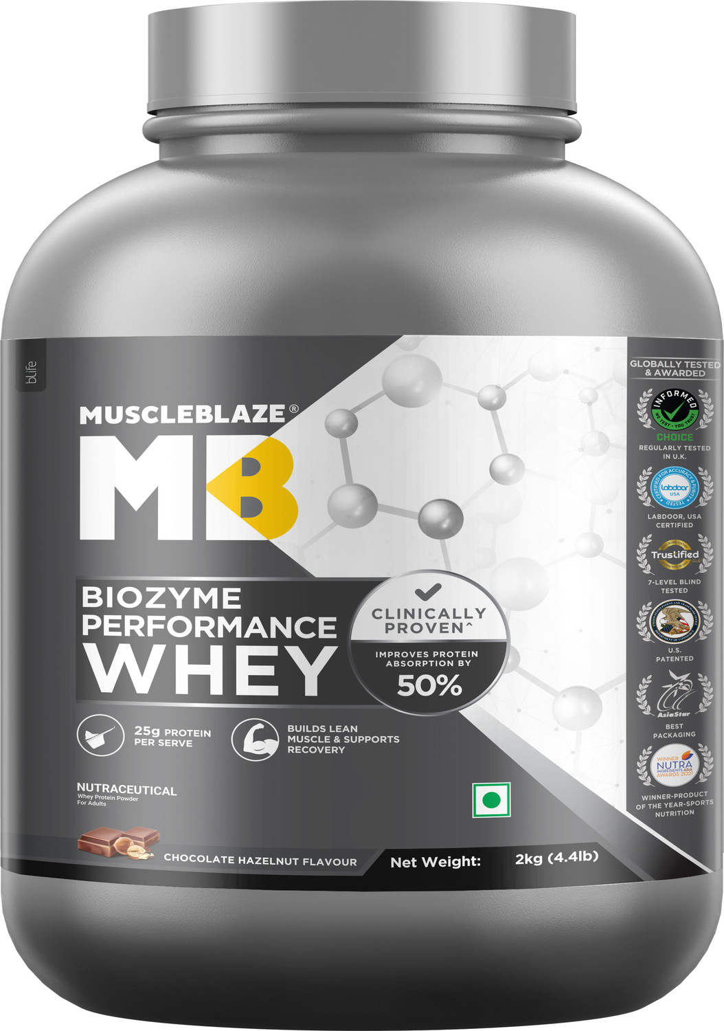 MUSCLEBLAZE Biozyme Performance Whey Protein