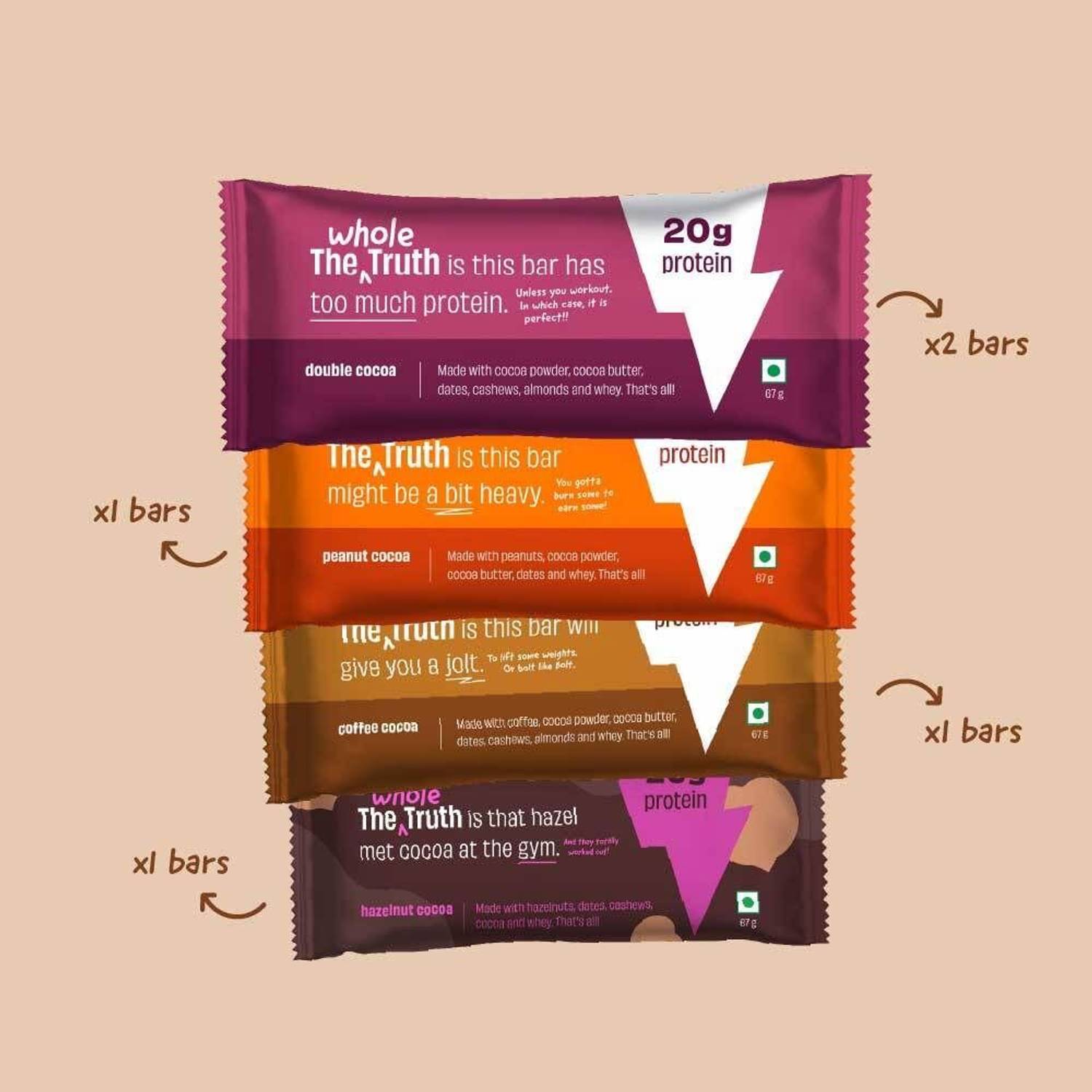 The Whole Truth High All in One Nutrition Bars 335 g - Image 2