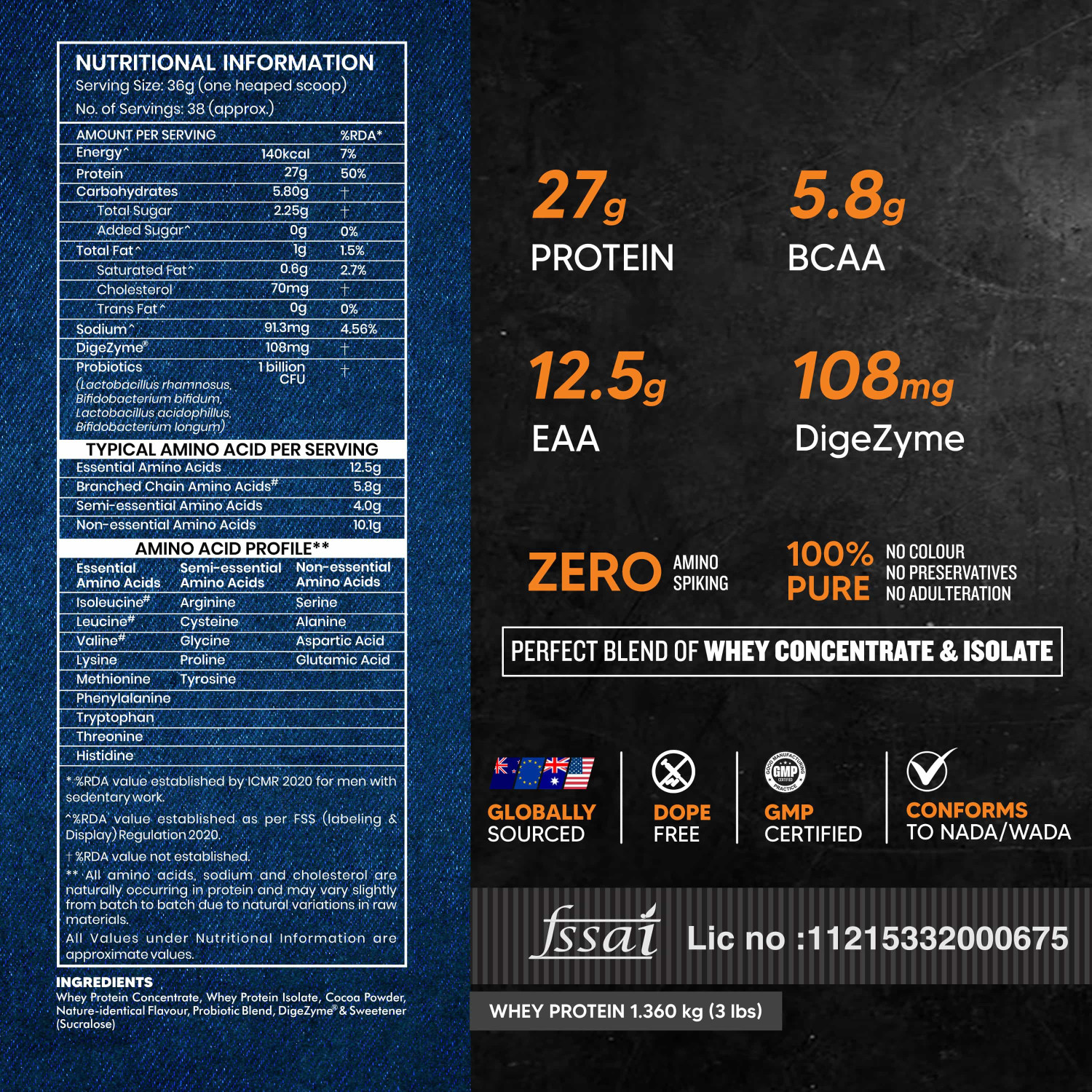 Image of AS-IT-IS Nutrition ATOM Whey Protein 3lbs, 27g protein, Isolate & Concentrate, Choco Peanut Whey Protein