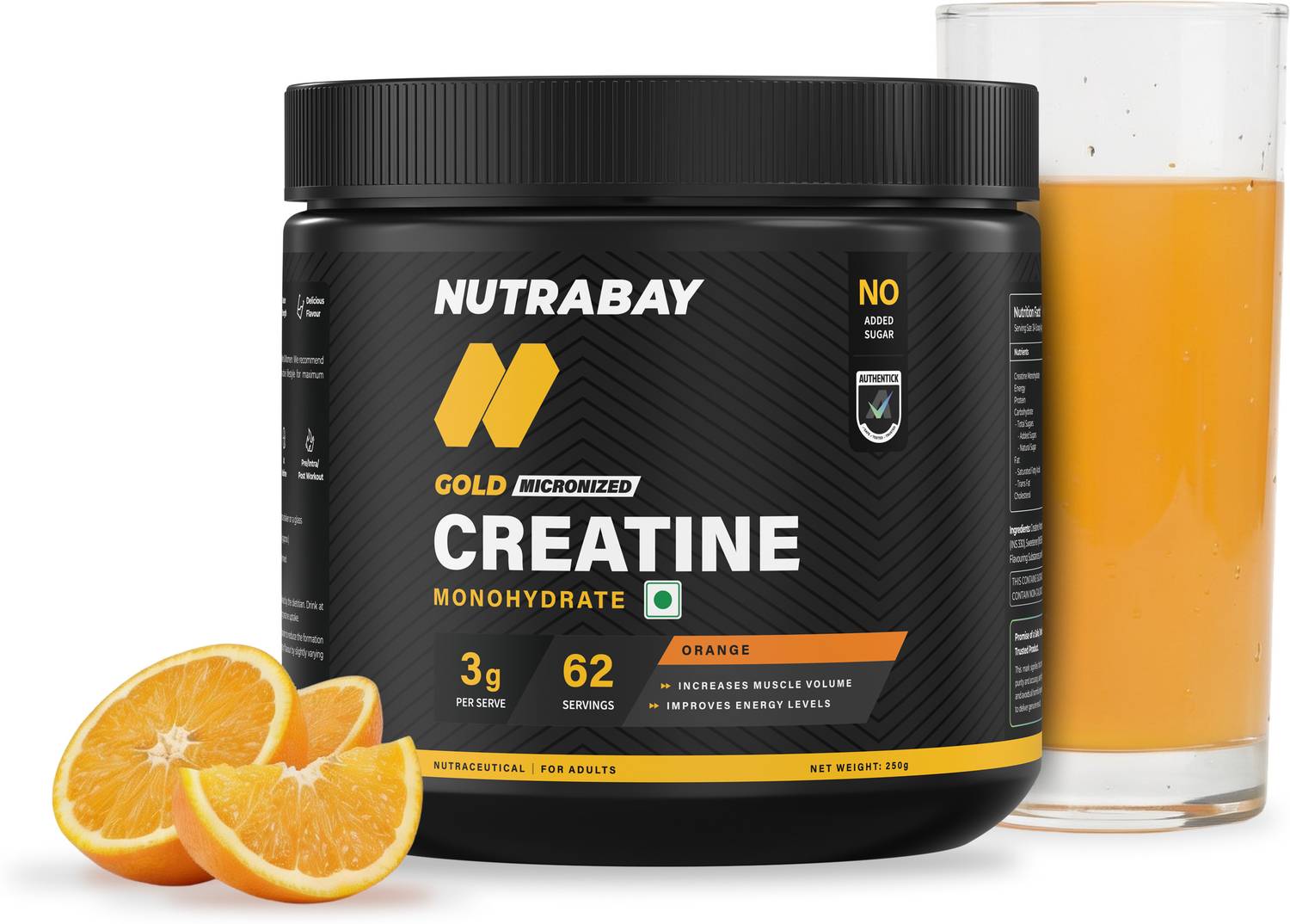 Nutrabay Gold Micronized Creatine Monohydrate, Flavoured - Image 1