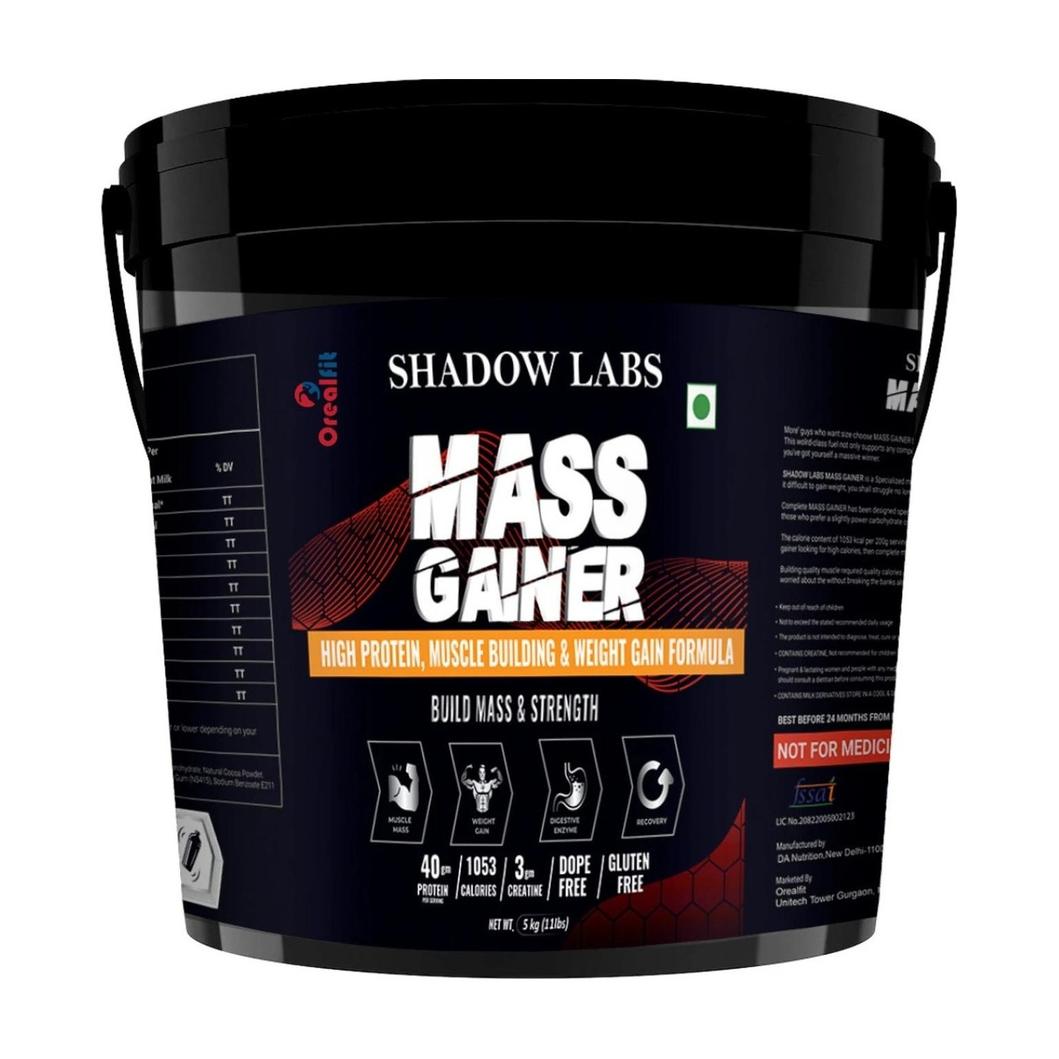 Image of OREALFIT Mass Gainer For Bulk Muscles Delicious Flavour Weight Gainers /Mass Gainers