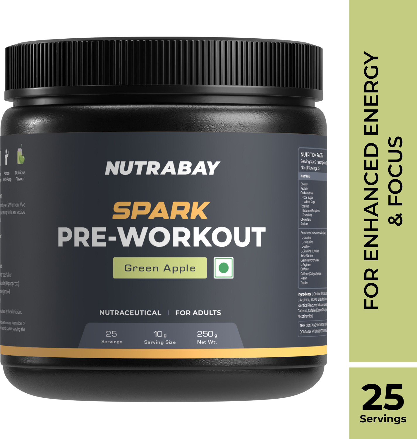 Image of Nutrabay Gold Spark Pre-Workout EAA (Essential Amino Acids)