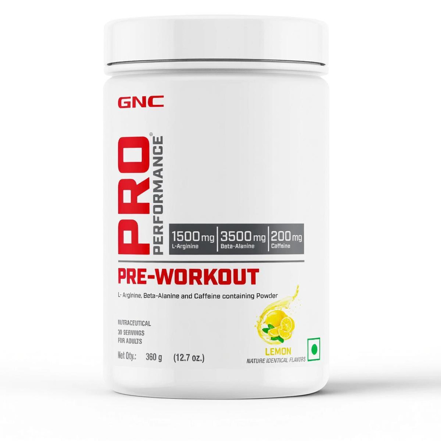 Image of GNC Pro Performance | 360 gm | 30 Servings | Blood Orange Pre Workout (360 g, Lemon)