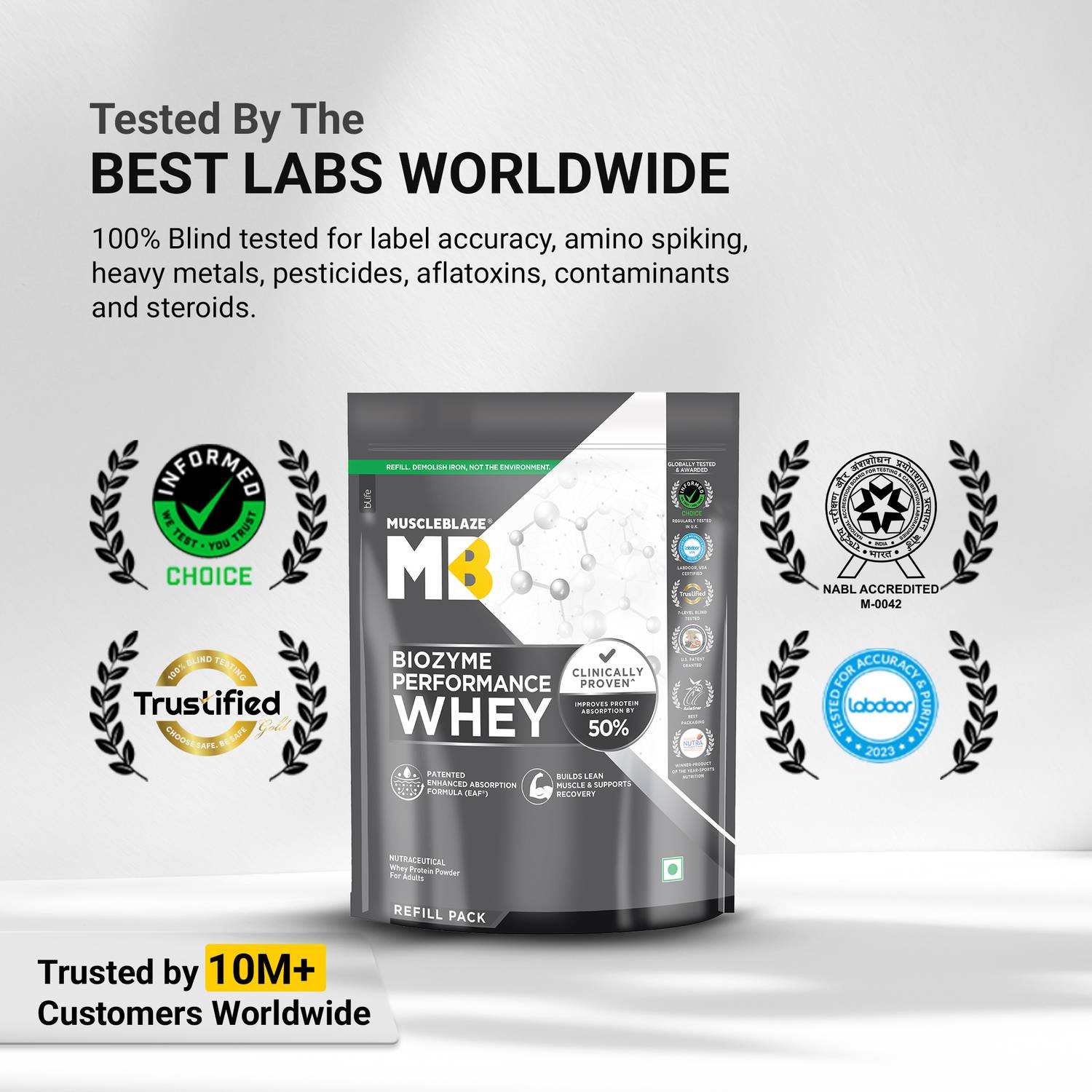 MUSCLEBLAZE Biozyme Performance Whey Protein Refill Pack, 25g - Image 4