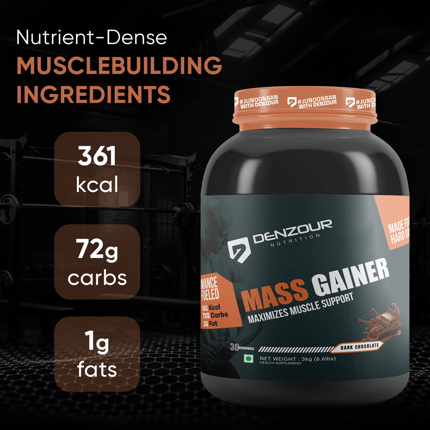 Image of DENZOUR NUTRITION High Protein High Calorie Weight Gainers /Mass Gainers